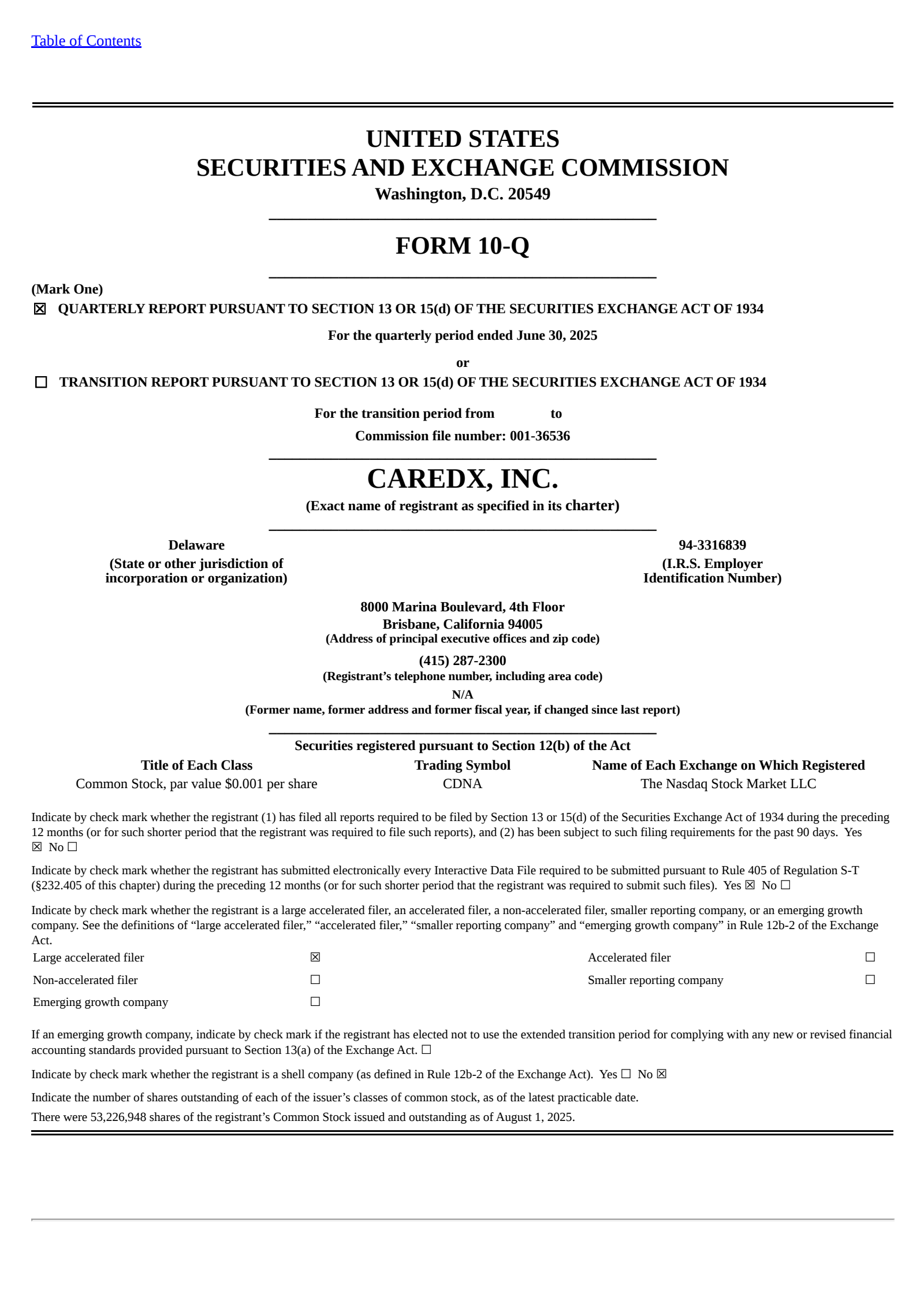 CareDx's Q2 2025 Quarterly report