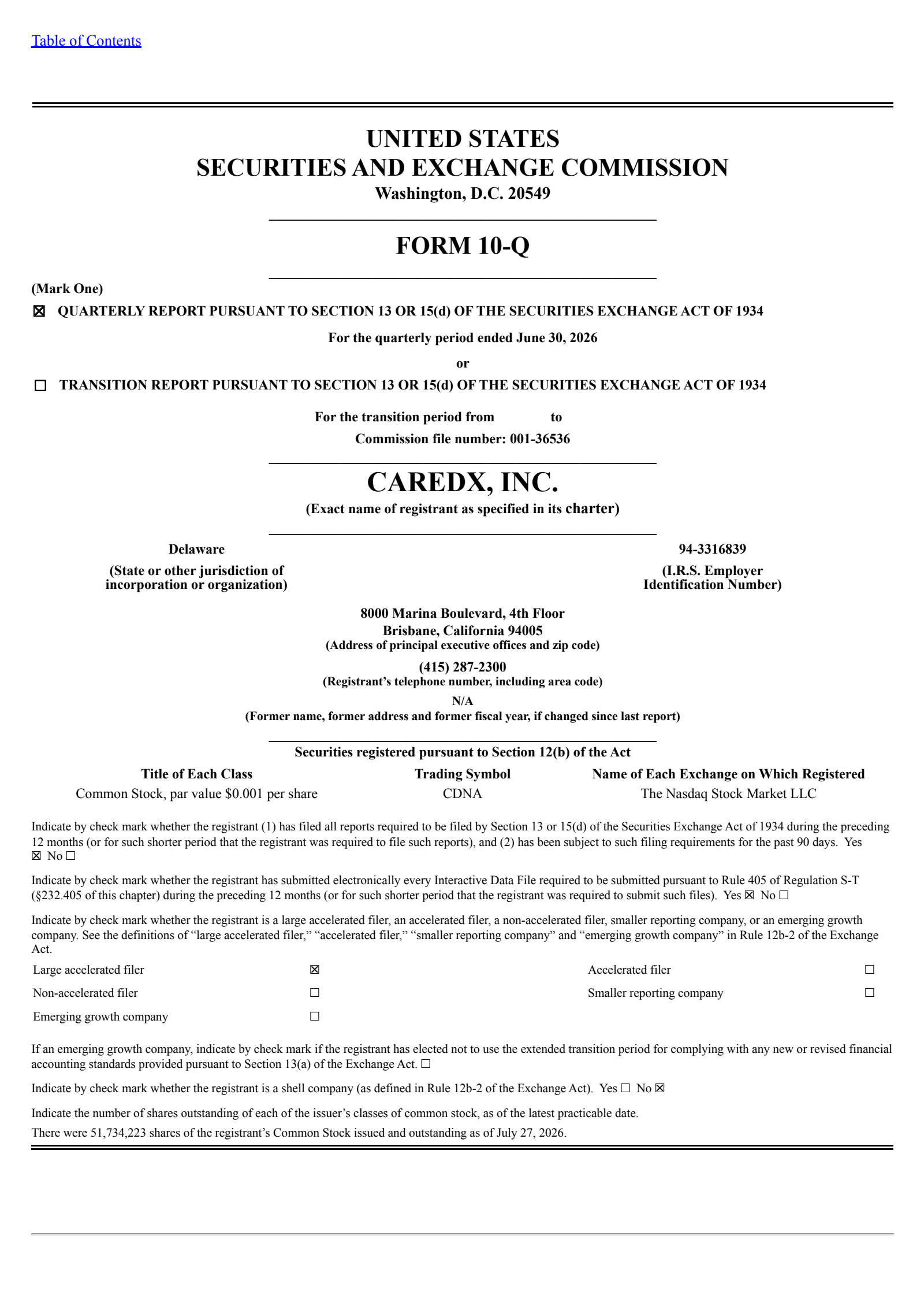 CareDx's Q2 2026 Quarterly report