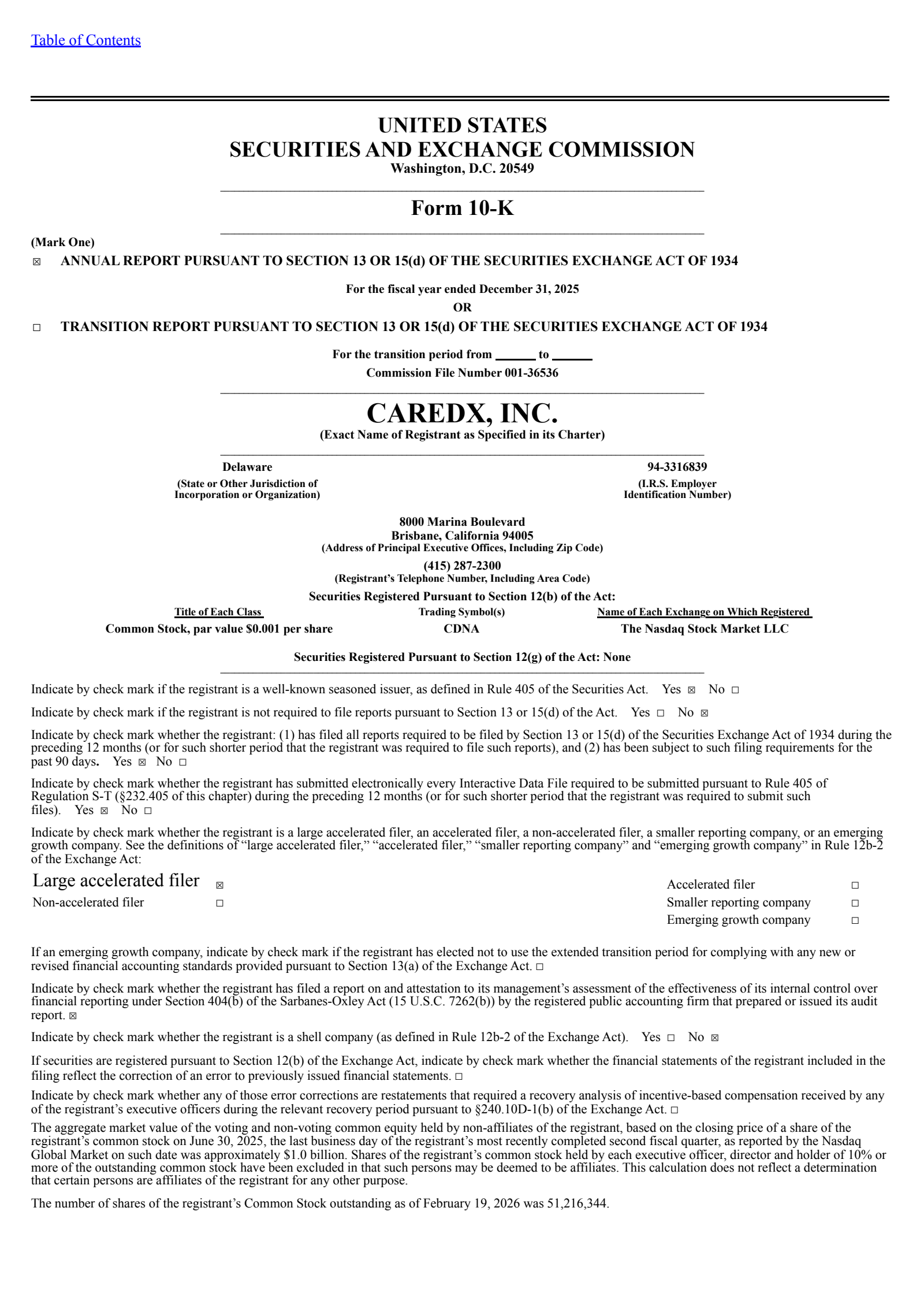 CareDx's Q4 2025 Annual report