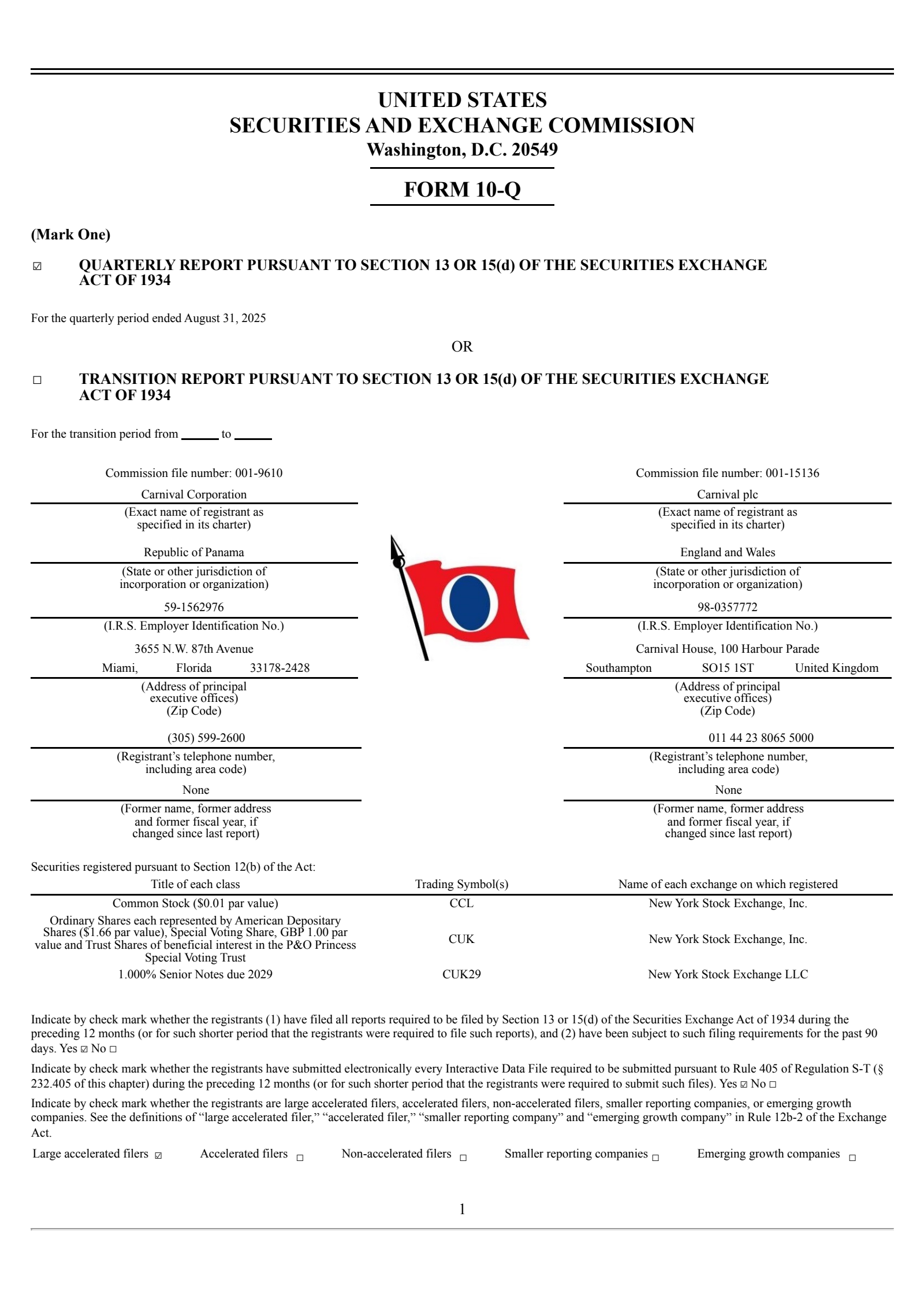 Carnival's Q3 2025 Quarterly Report