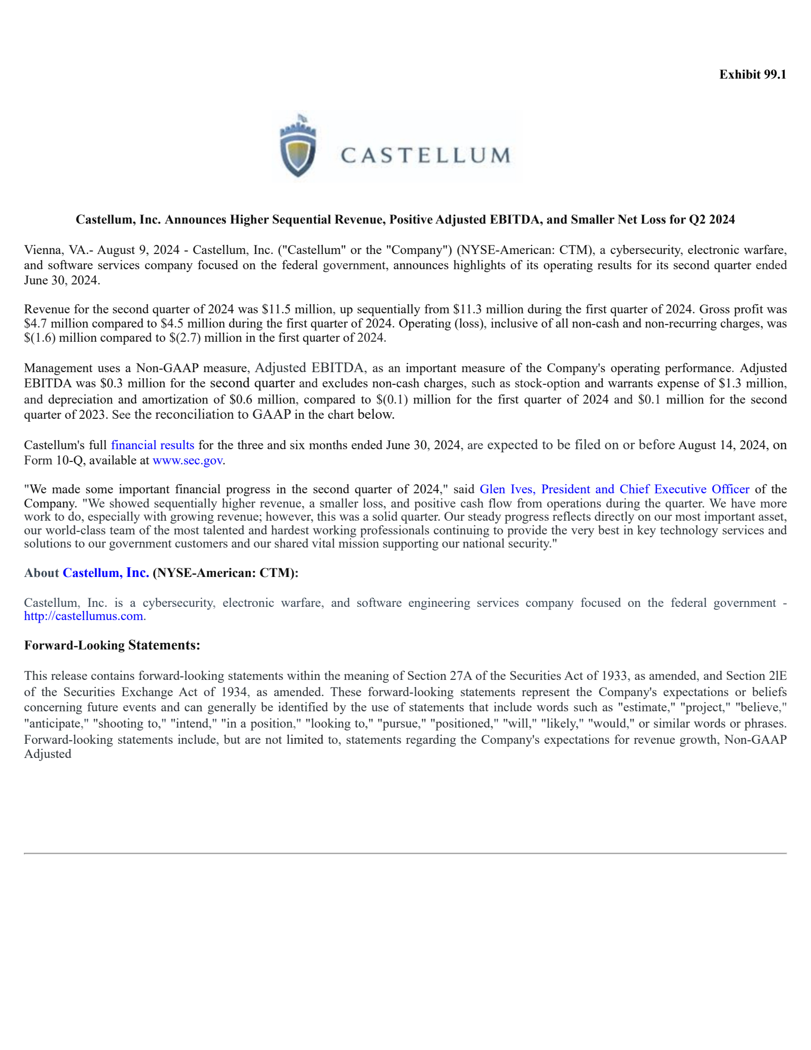 Castellum's Q2 2024 Press Release