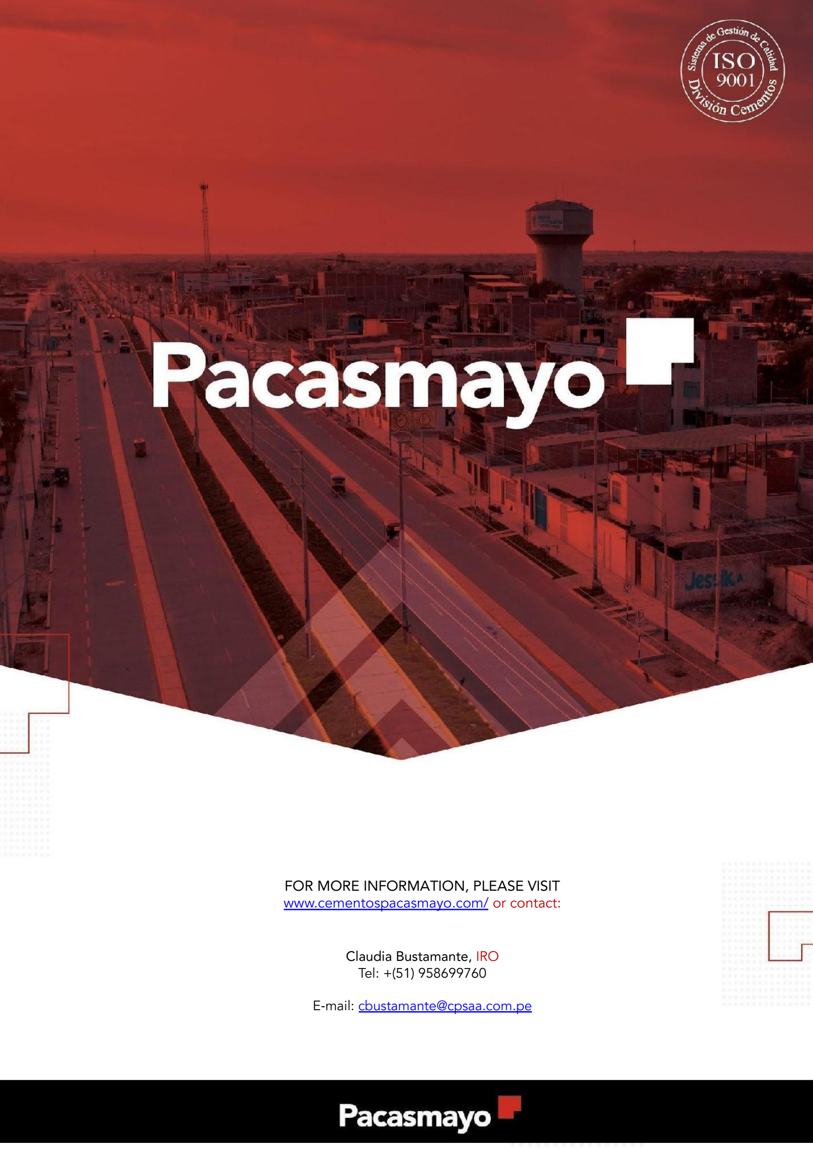 Cementos Pacasmayo S.A.A.'s Q2 2026 Press Release