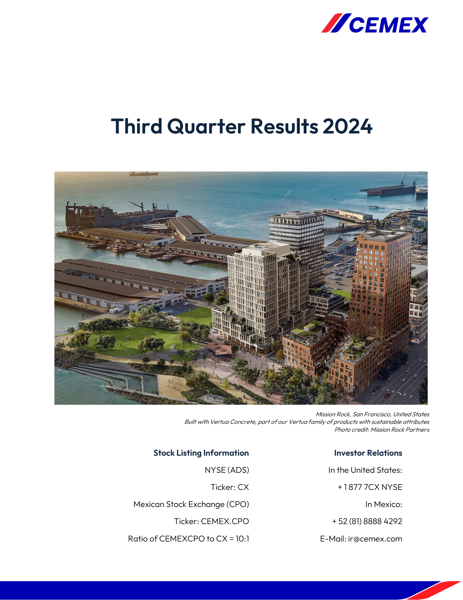 Cemex's Q3 2024 Interim report