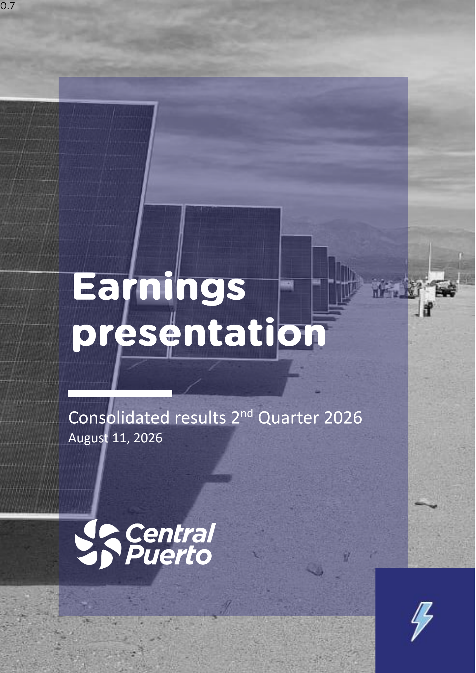 Central Puerto's Q2 2026 Press Release