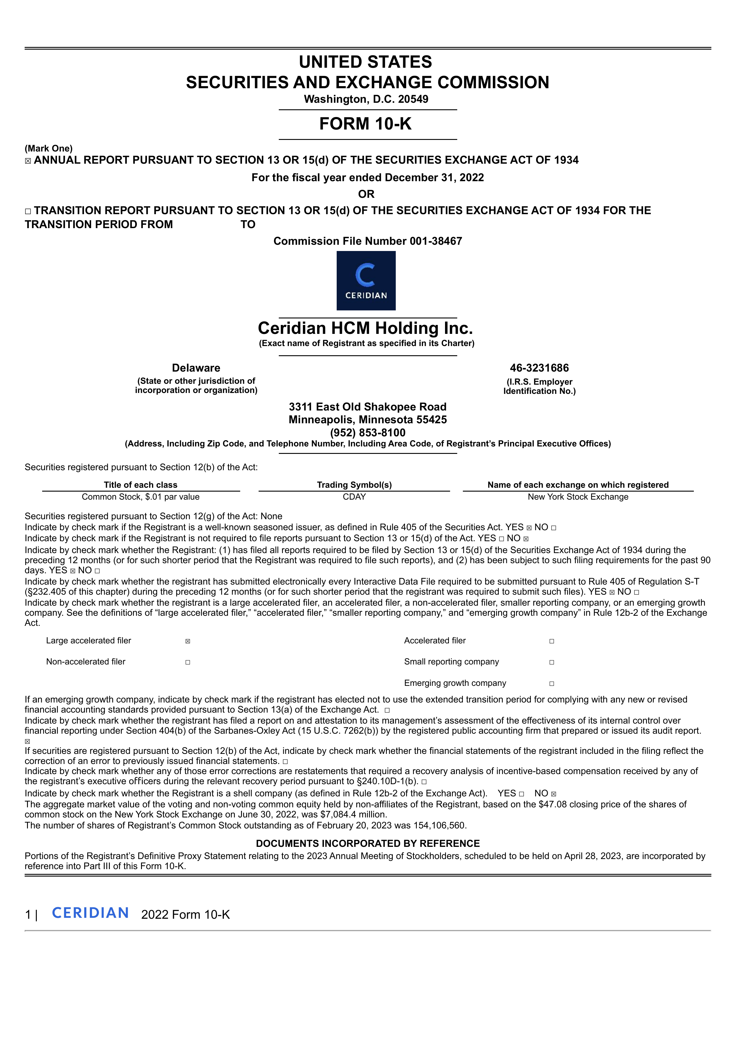 DAY Q4 2022 Earnings Report on 2/8/2023