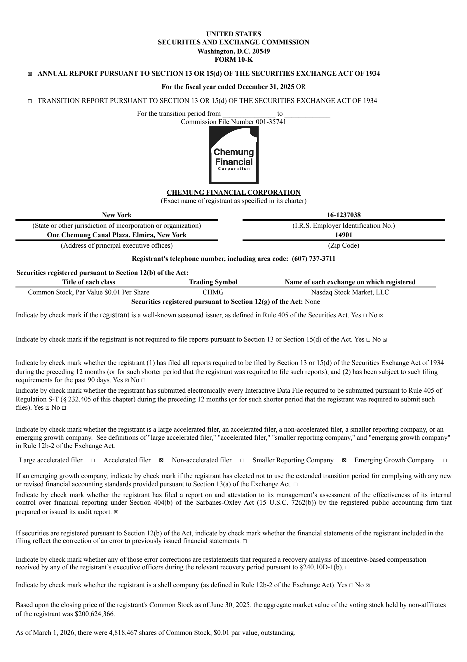 Chemung Financial's Q4 2025 Annual report