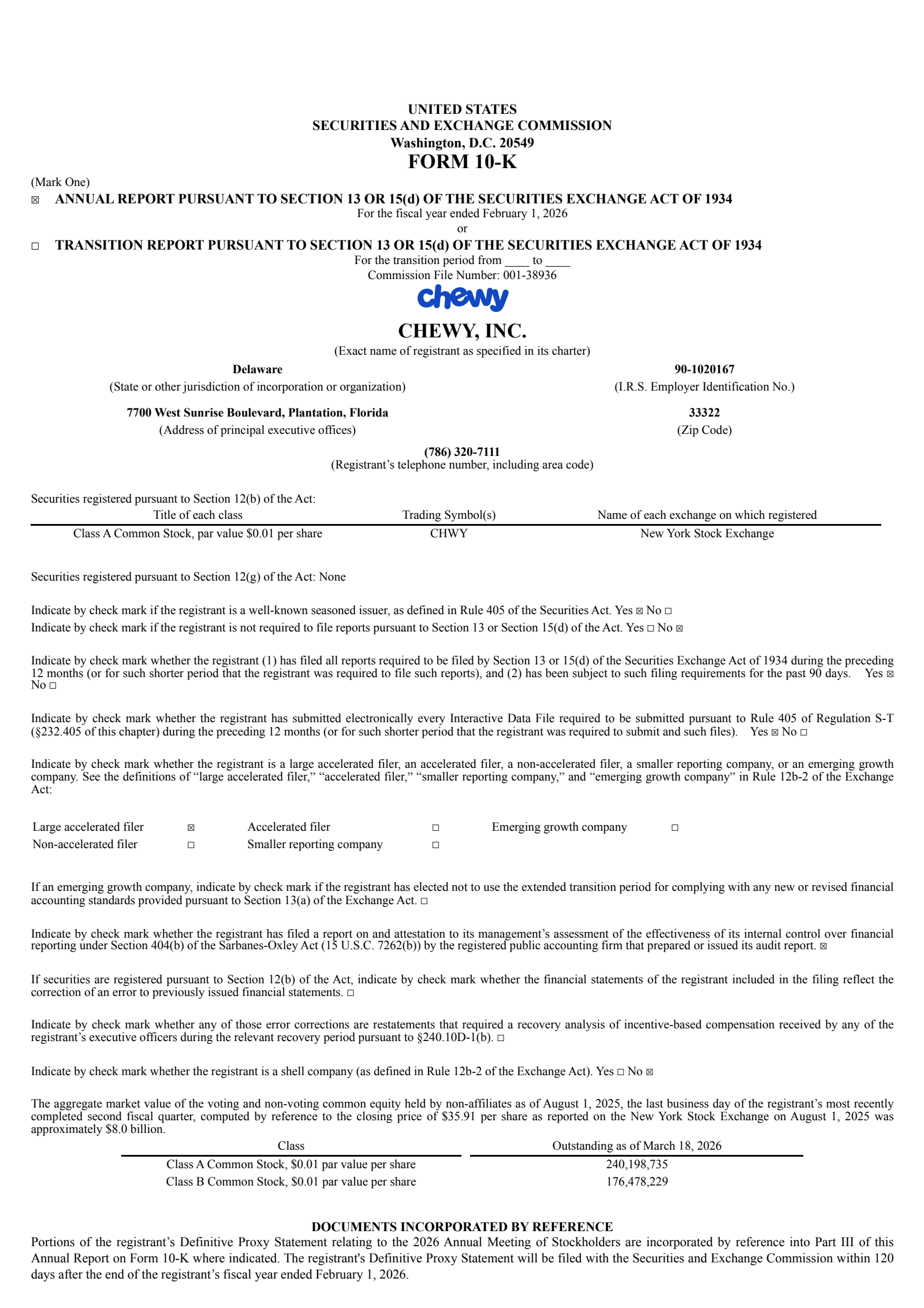 Chewy's Q4 2026 Annual report