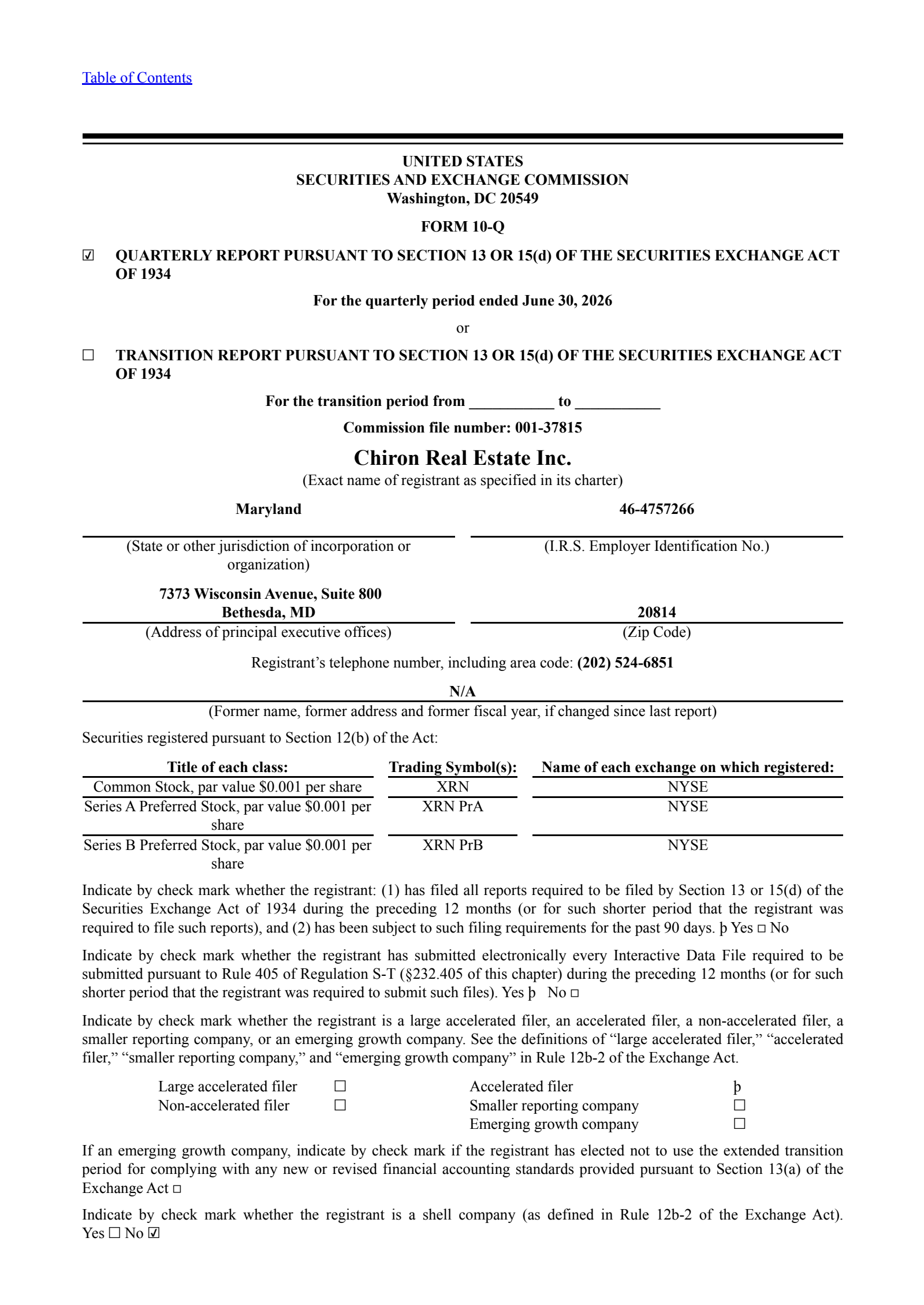 Global Medical REIT's Q2 2026 Quarterly report