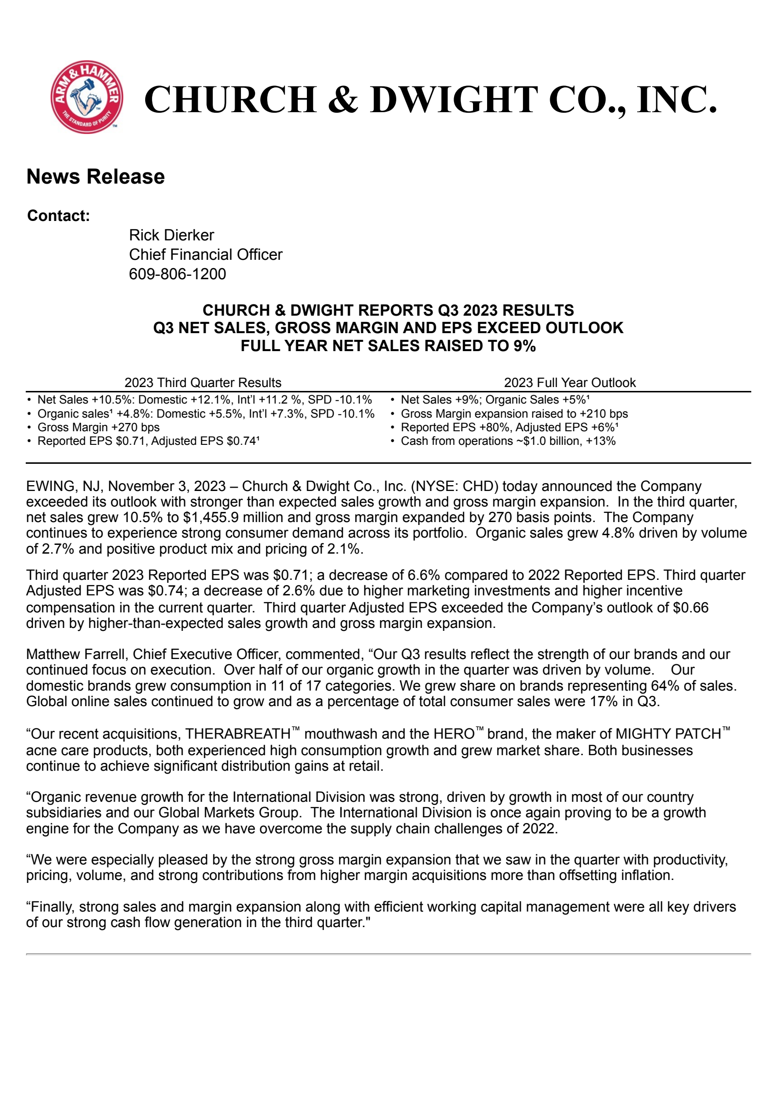 Edison International's Q3 2023 Press Release