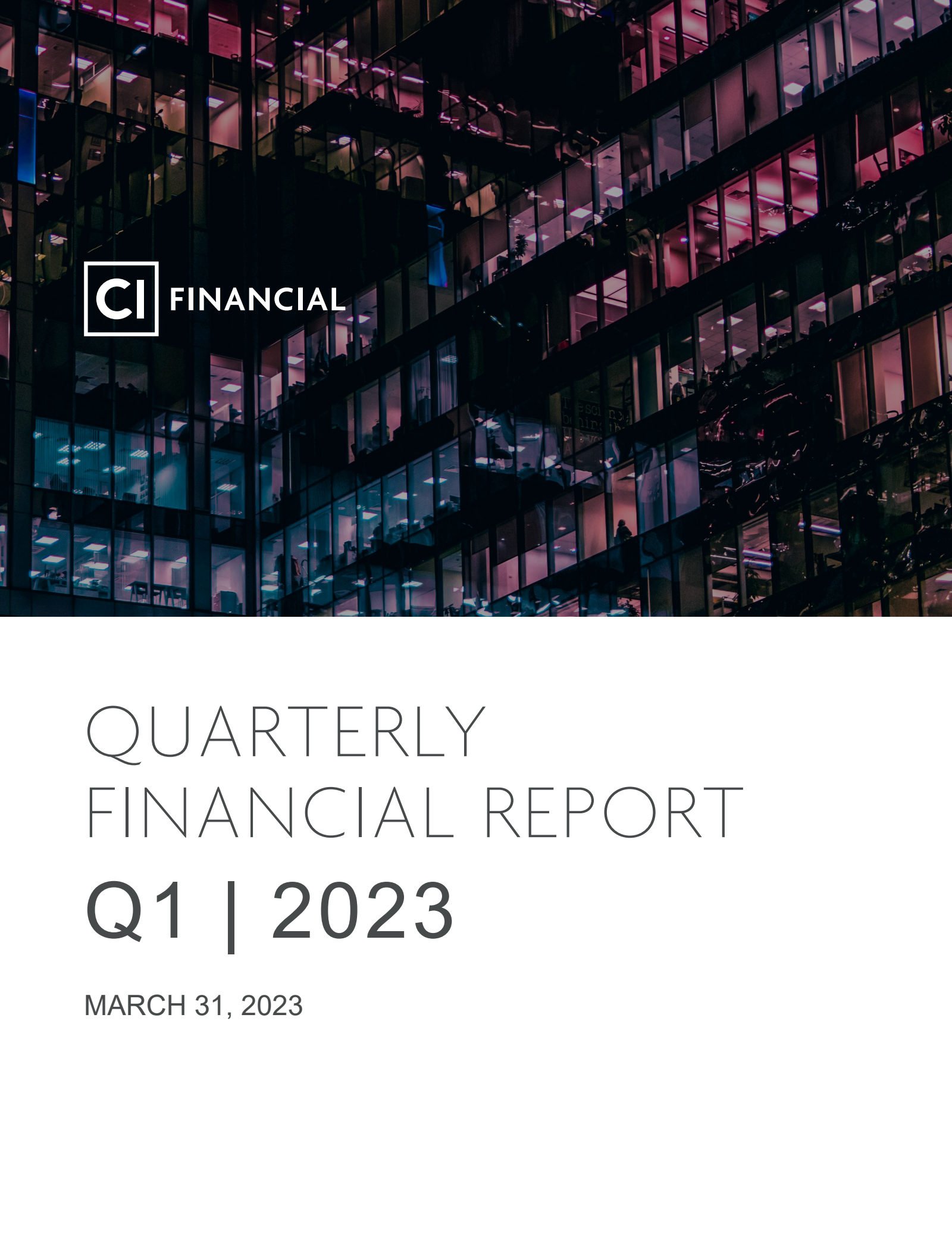 CI Financial's Q1 2023 Interim report