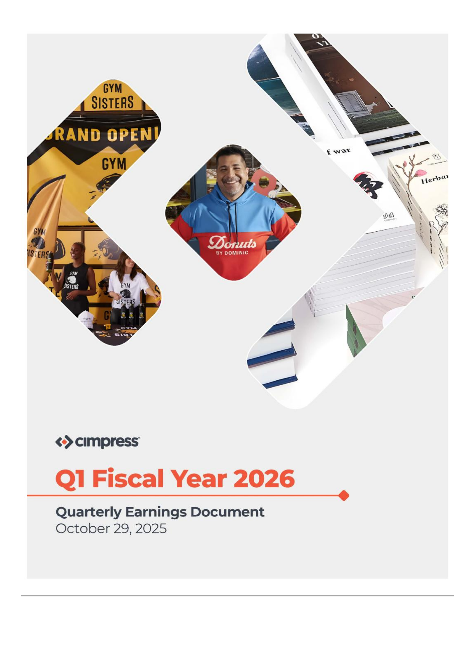 Cimpress' Q1 2026 Earnings Release