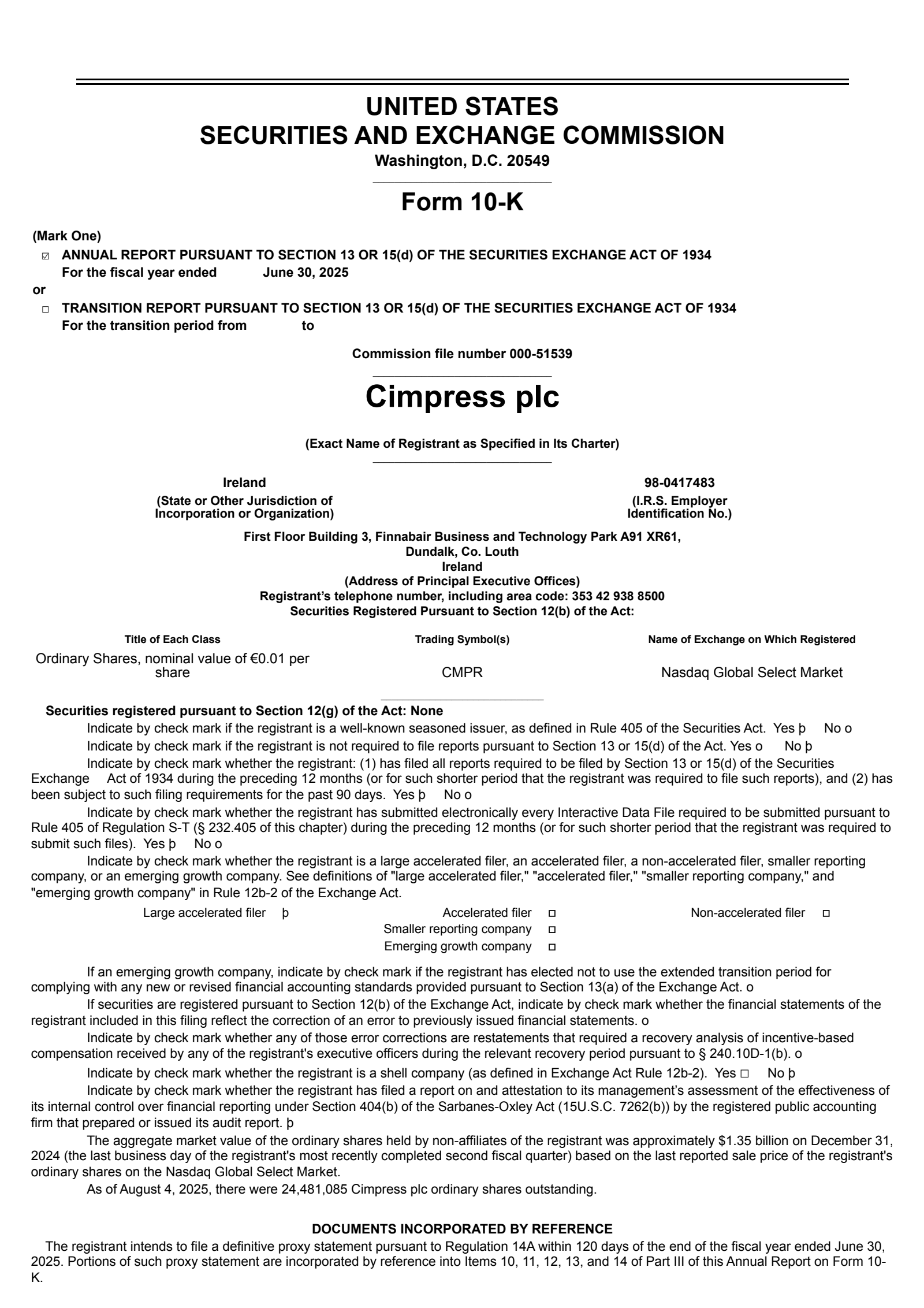 Cimpress' Q4 2025 Annual report