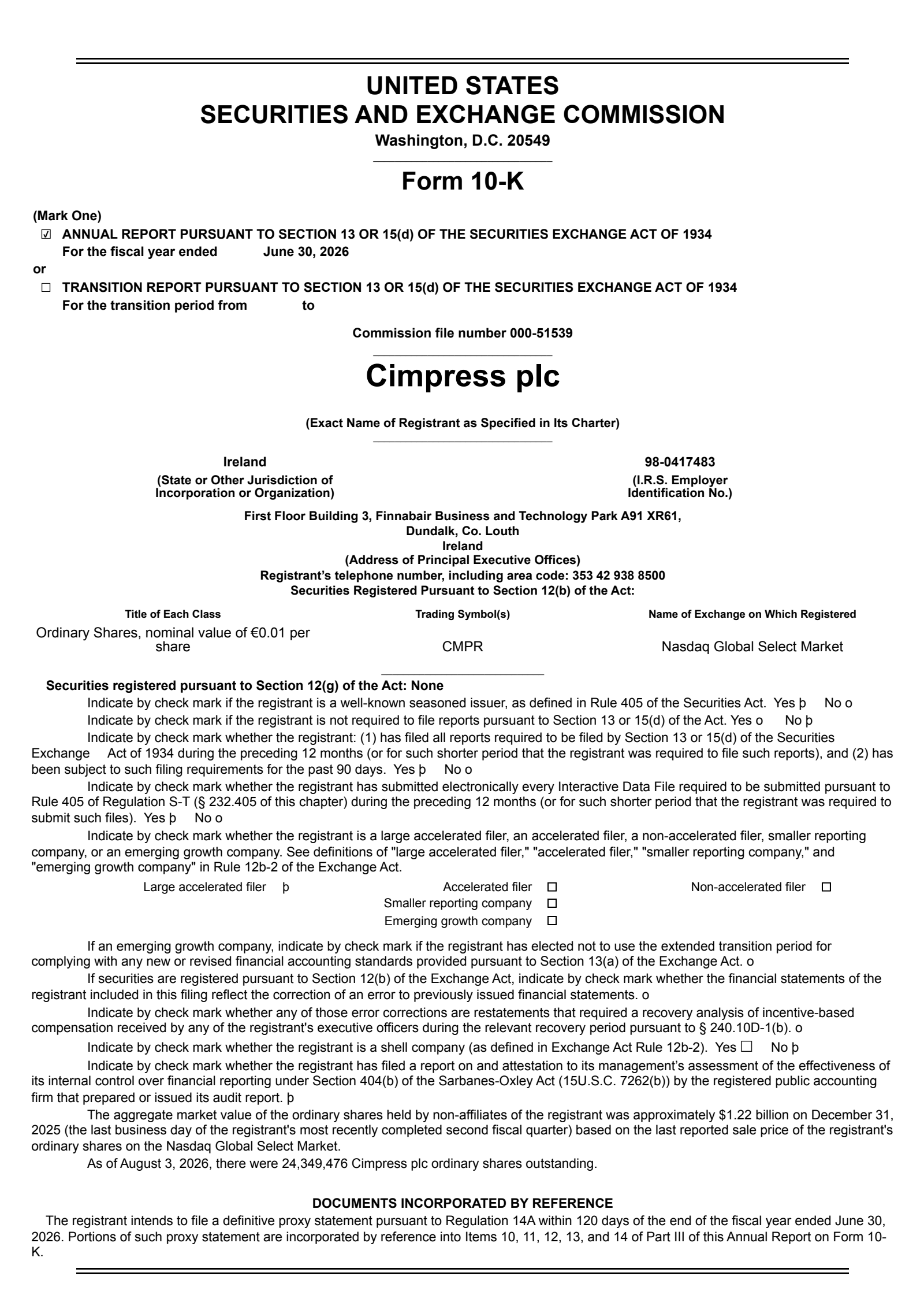 Cimpress' Q4 2026 Annual report