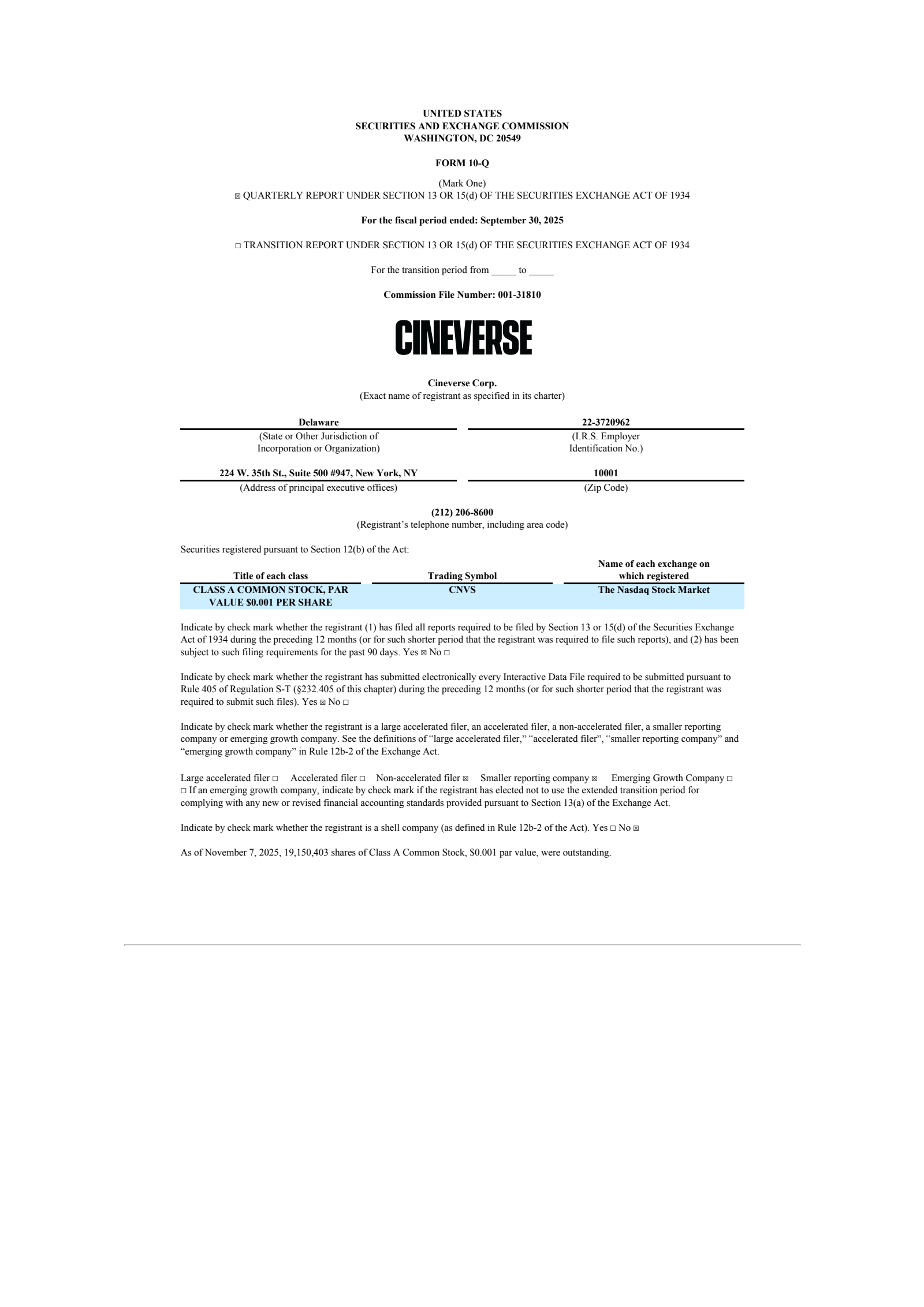 Cineverse's Q2 2026 Quarterly Report