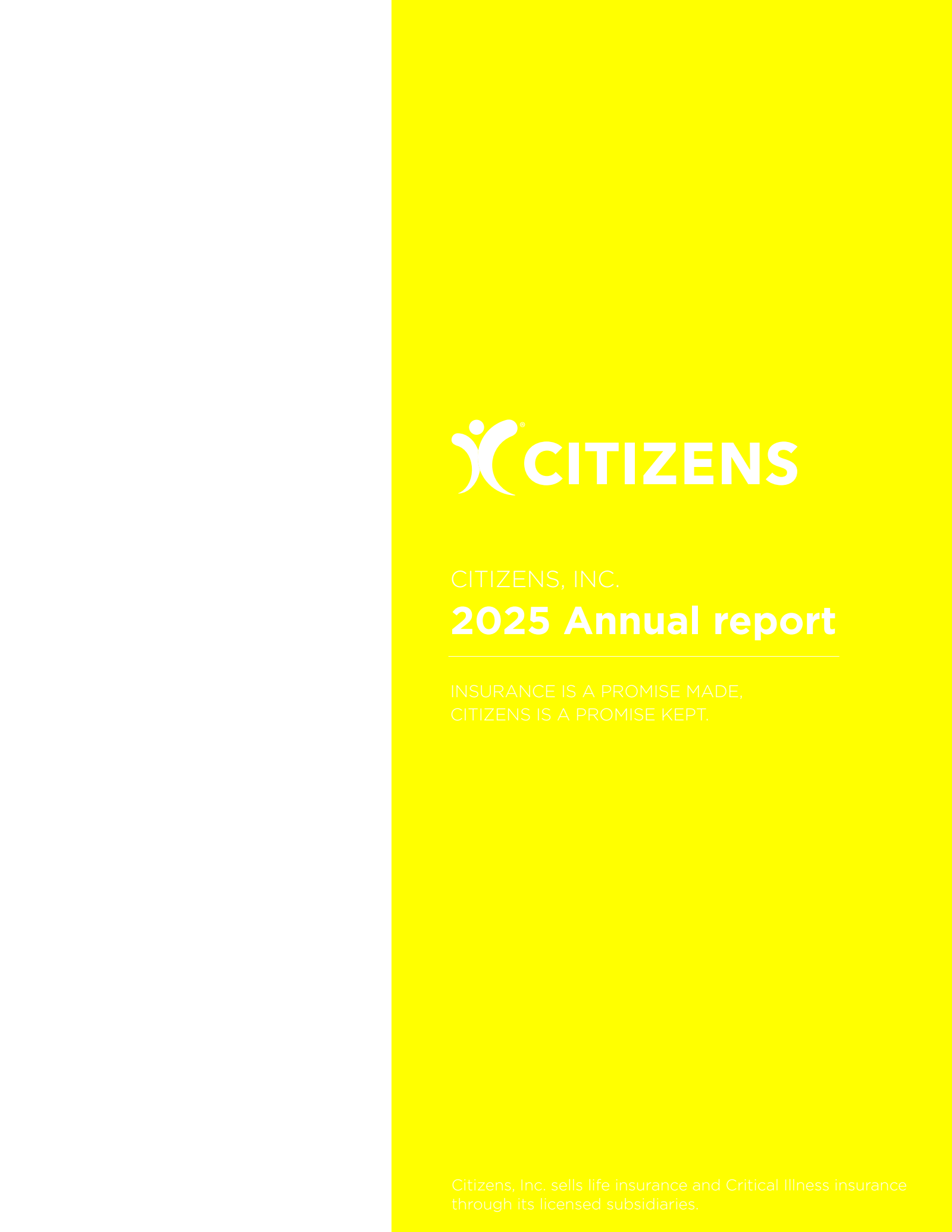 Citizens' Q4 2025 Annual report