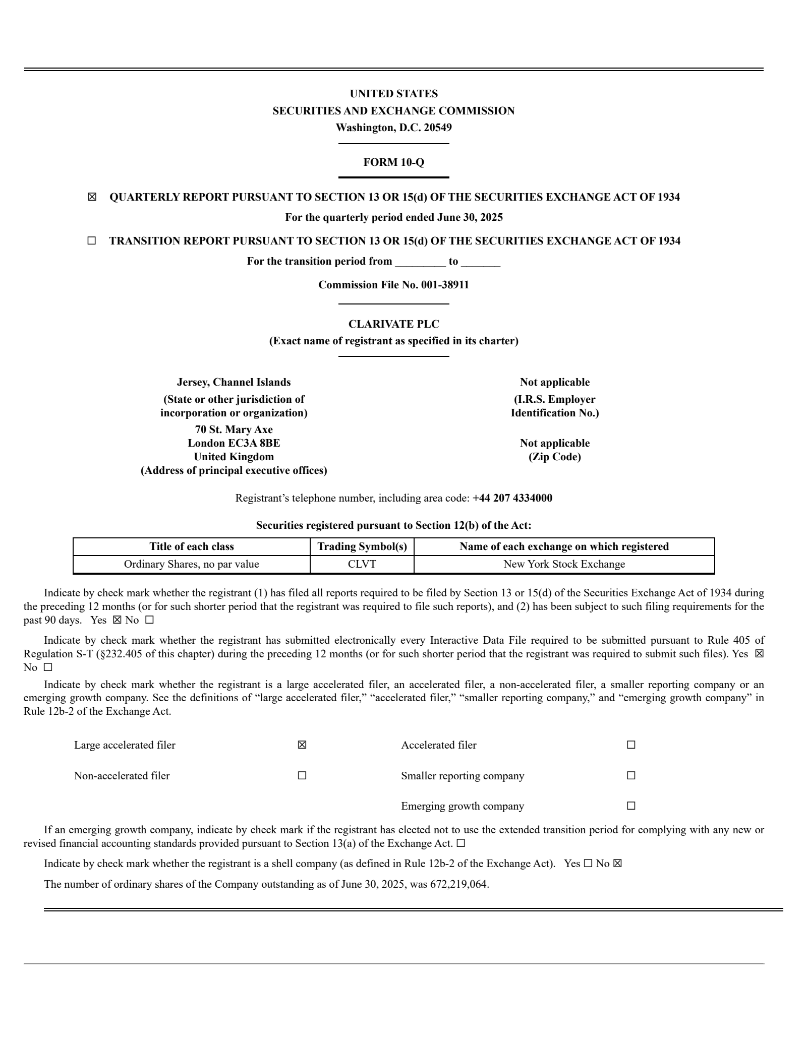 Clarivate's Q2 2025 Quarterly Report