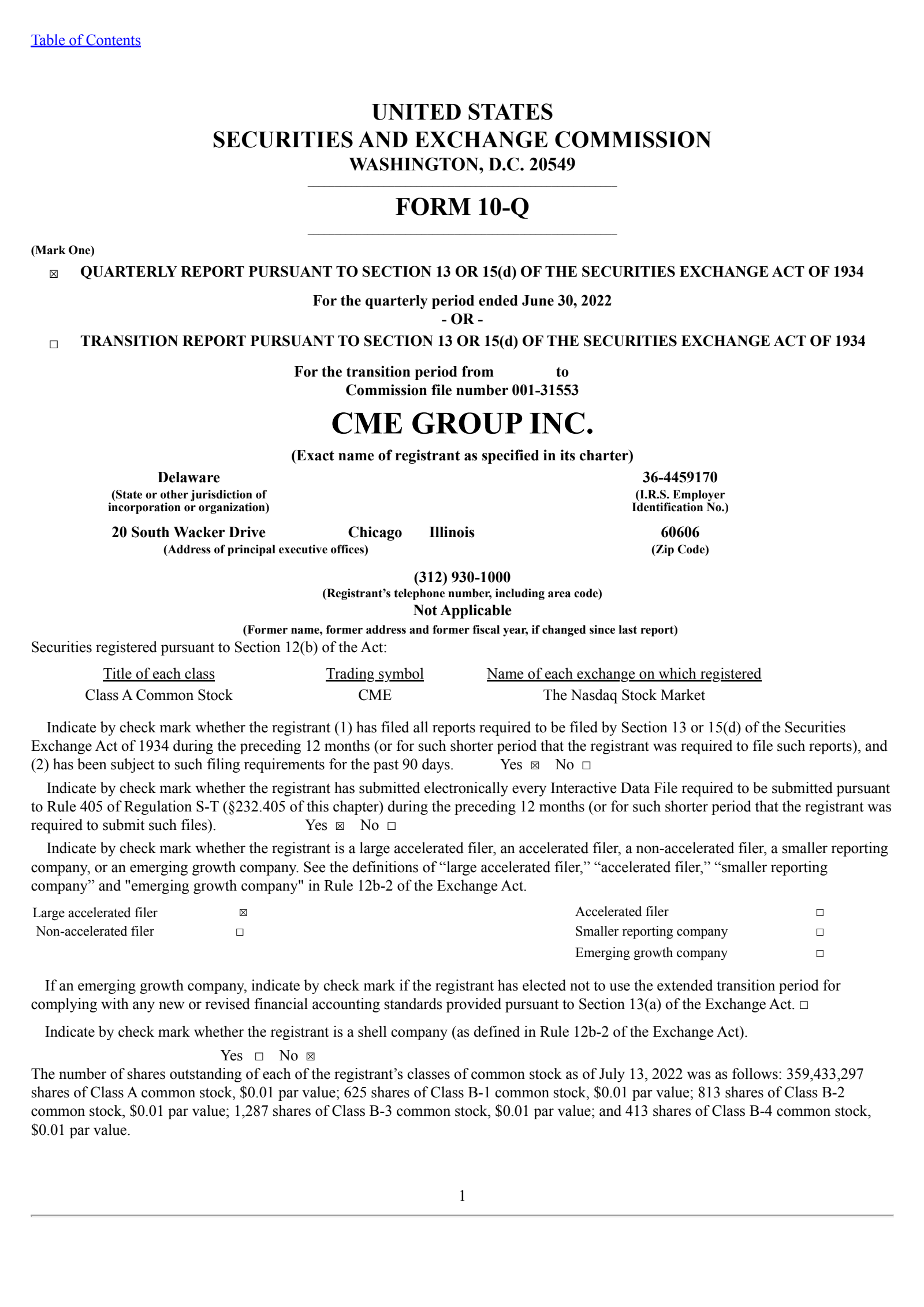 CME Group's Q2 2022 Quarterly report