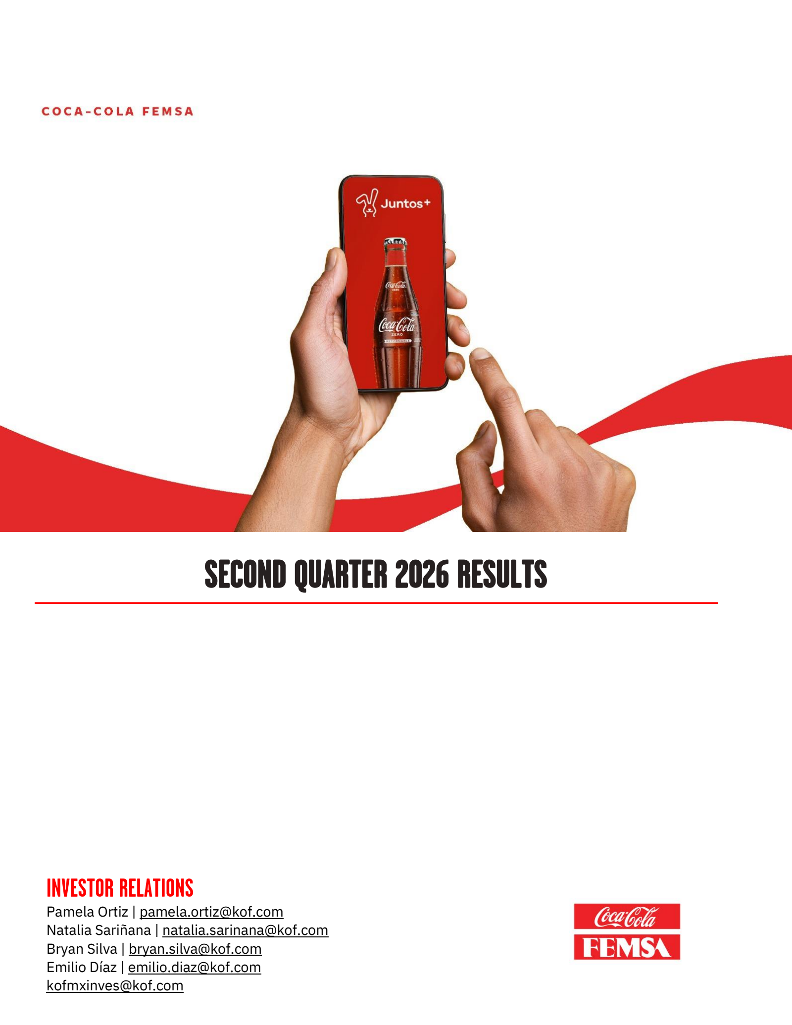 Coca Cola Femsa's Q2 2026 Press Release