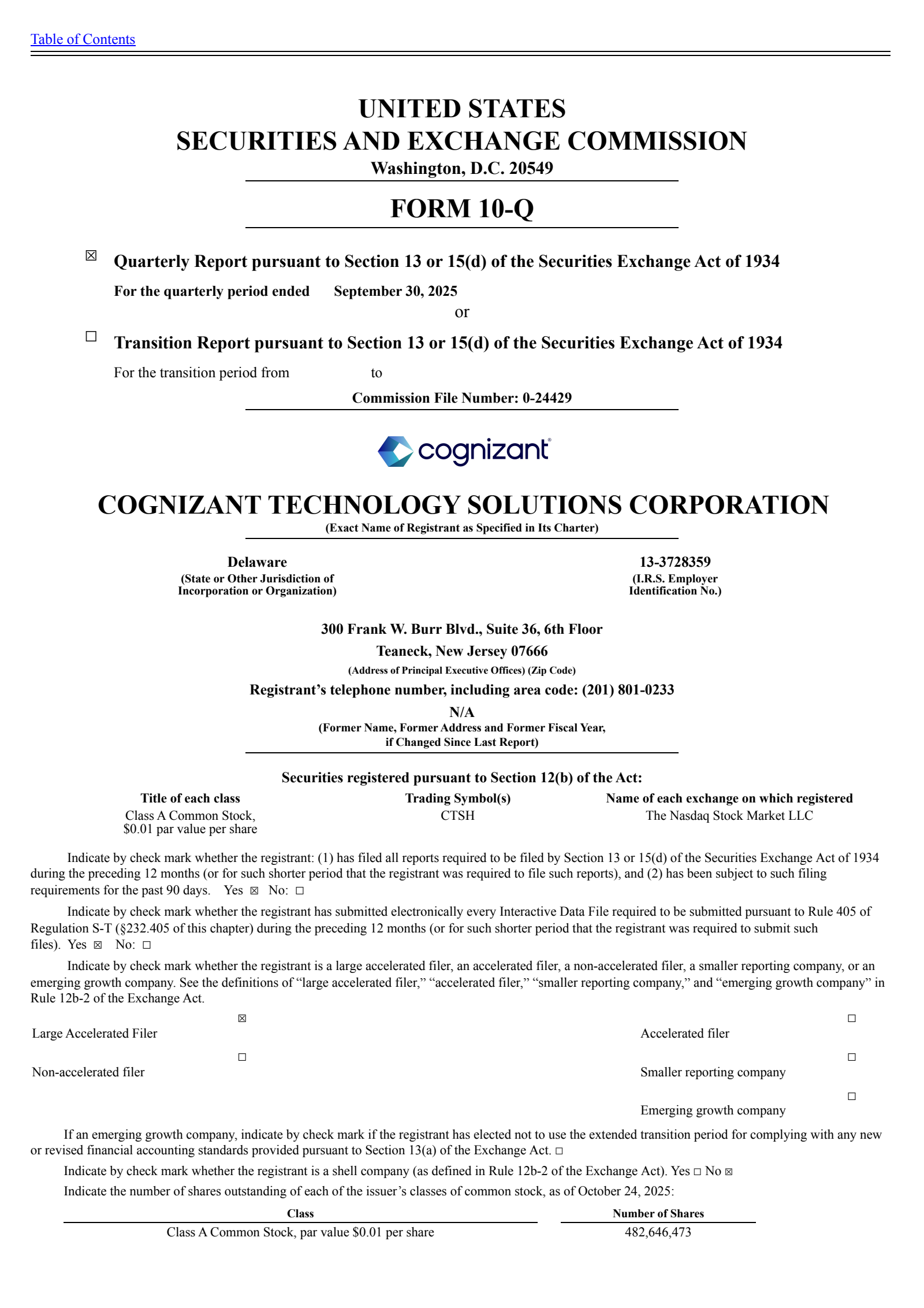 Cognizant Technology Solutions' Q3 2025 Quarterly Report