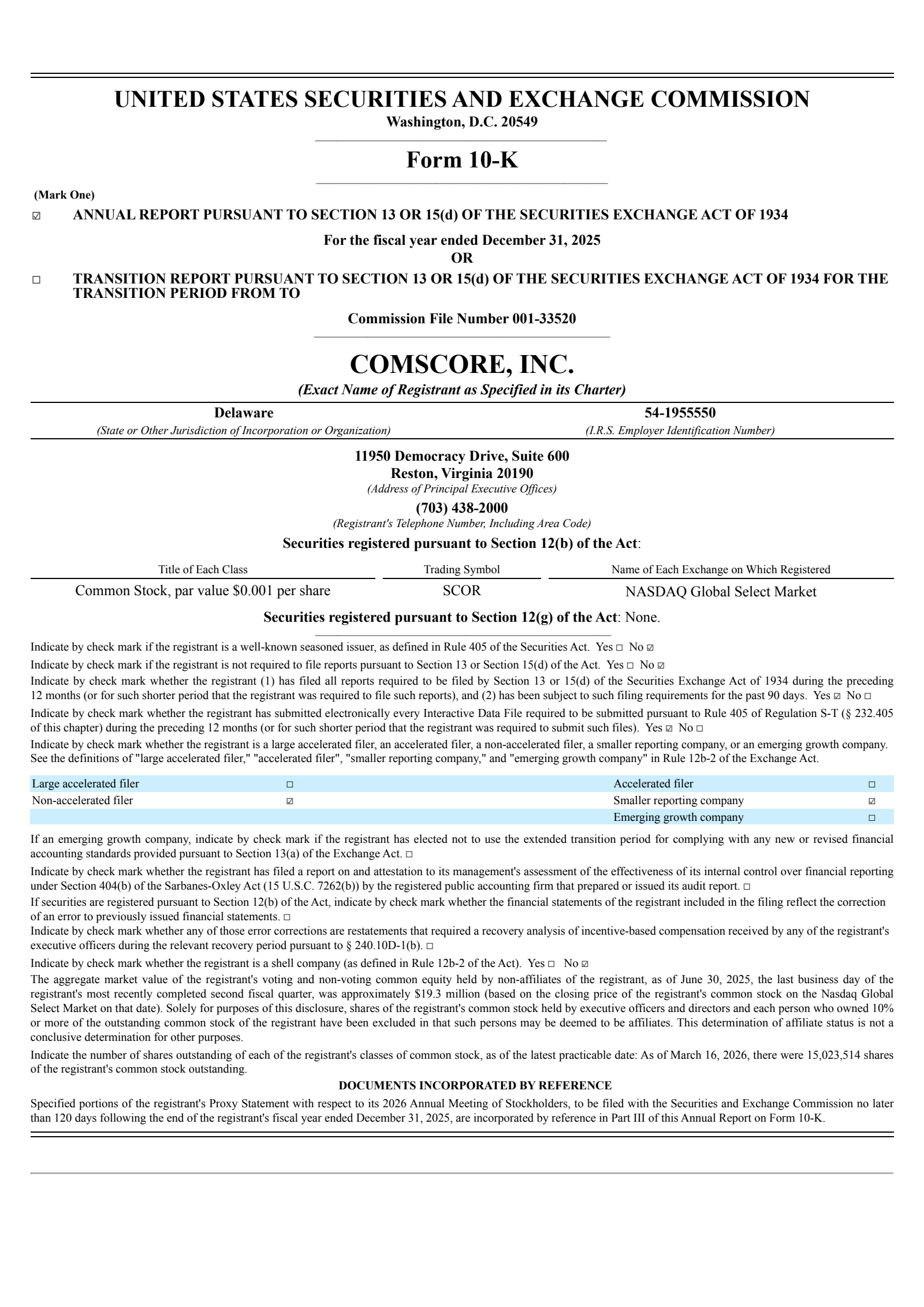 SCOR Q4 2025 Earnings Report on 3/17/2026