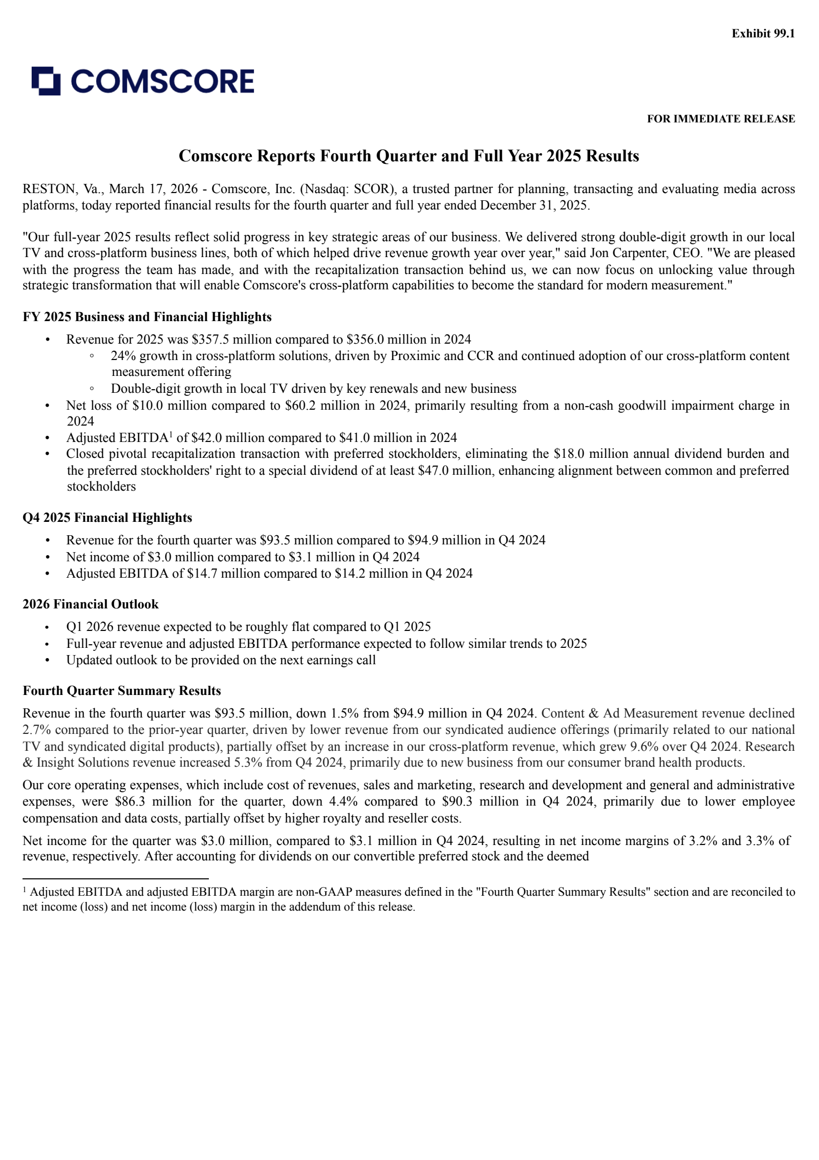 SCOR Q4 2025 Earnings Report on 3/17/2026