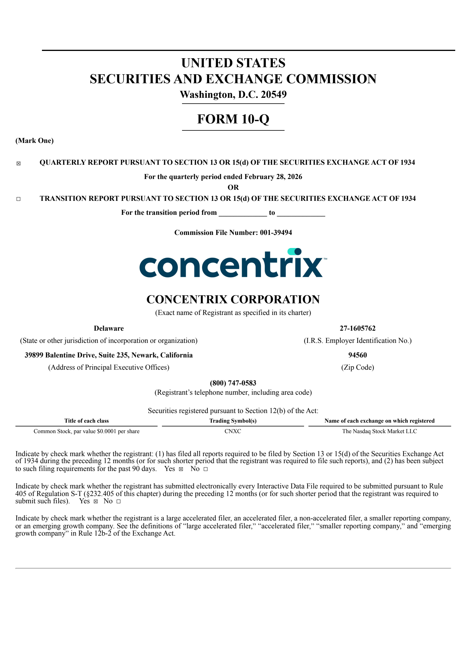 Concentrix's Q1 2026 Quarterly report