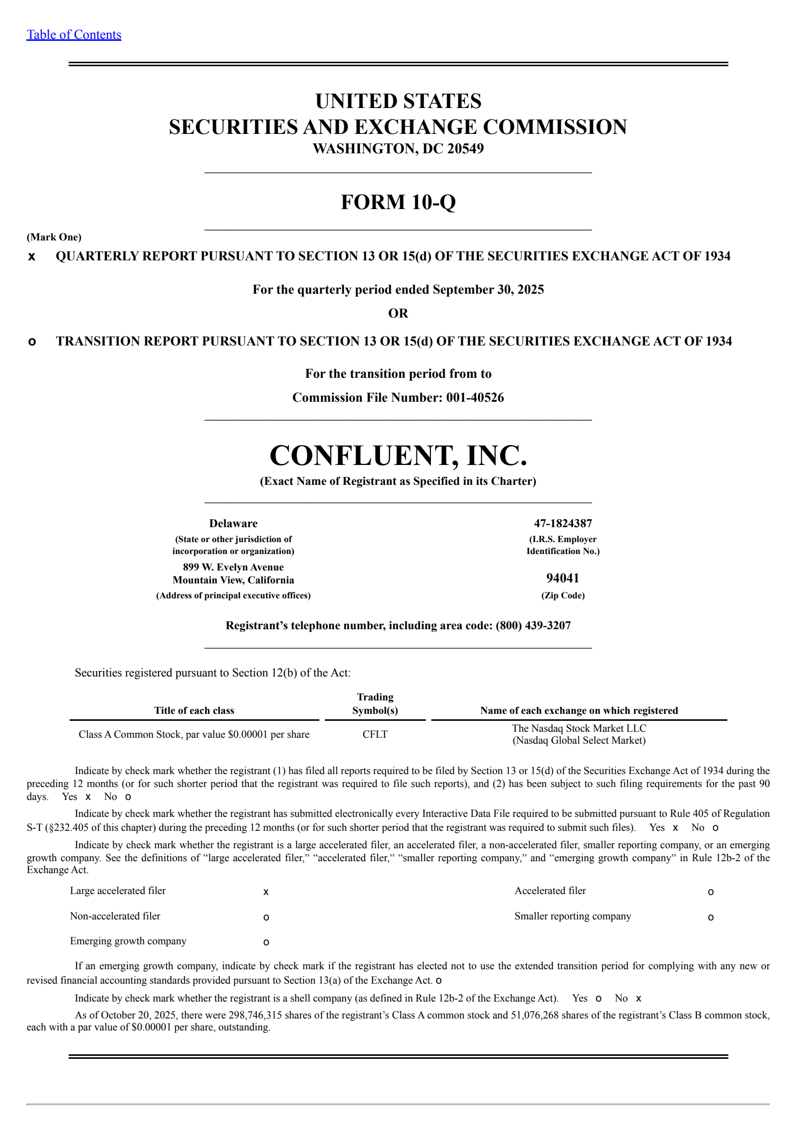 Confluent's Q3 2025 Quarterly Report