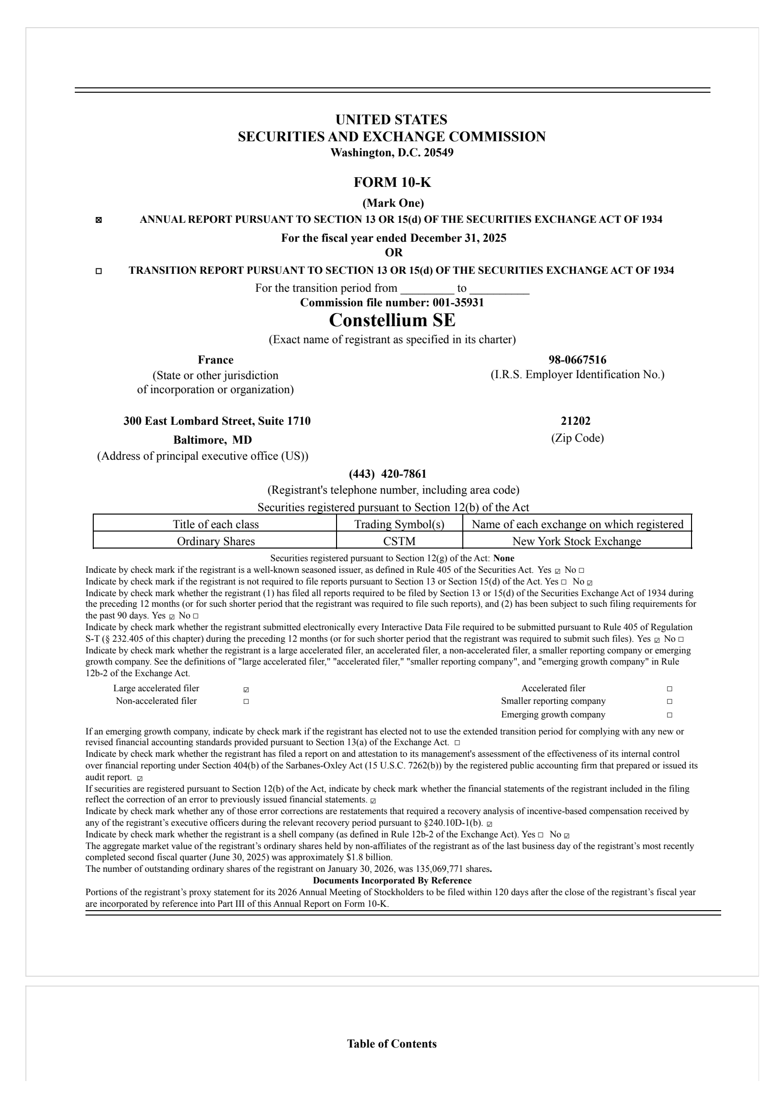 Constellium's Q4 2025 Annual report