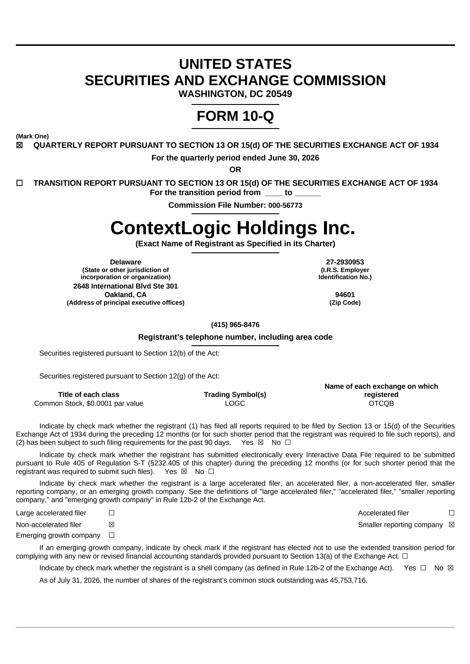 LogicBio Therapeutics' Q2 2026 Quarterly report