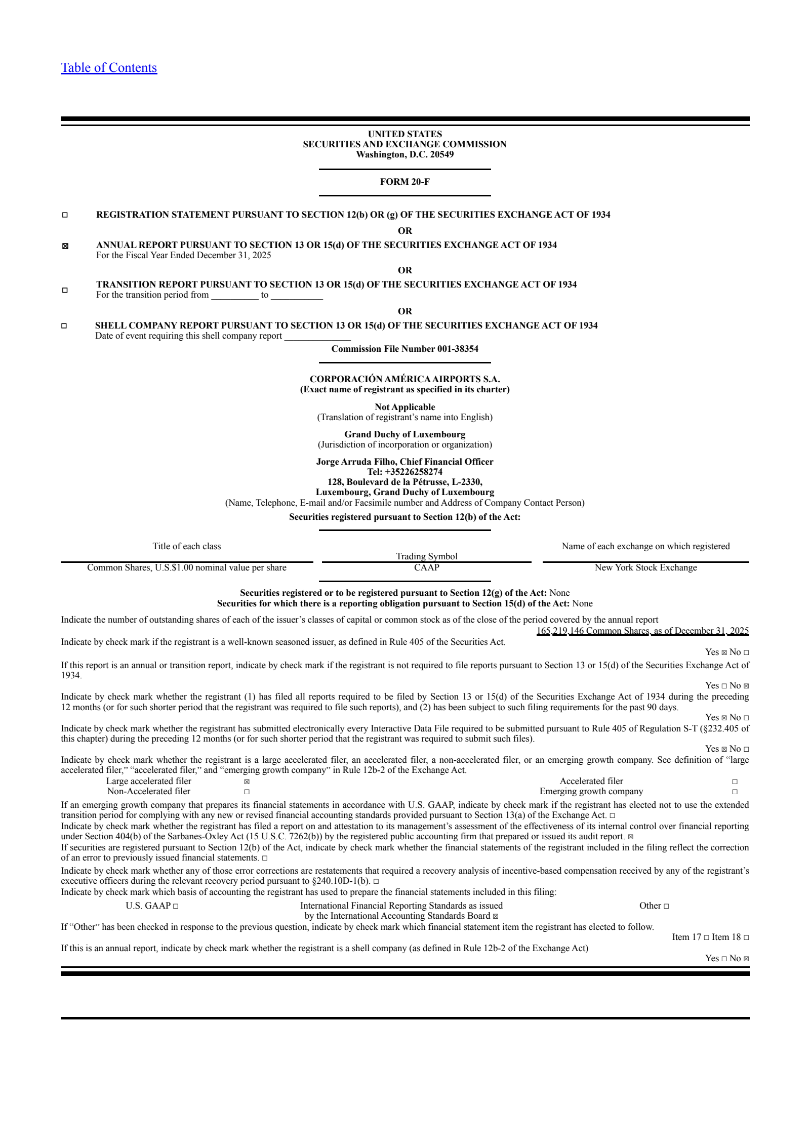 Corporacion America Airports' Q4 2025 Annual report