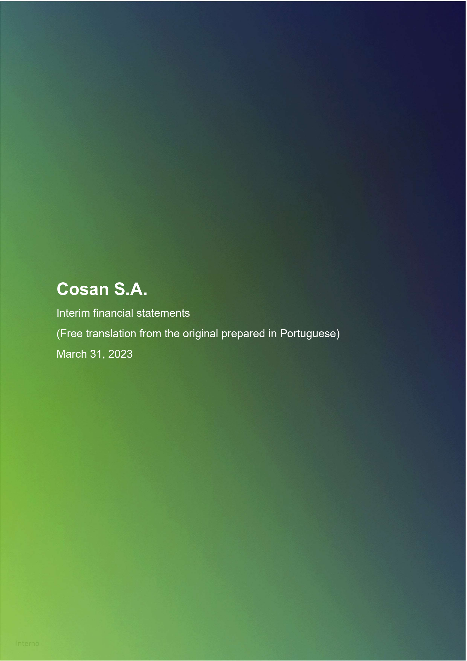 Cosan's Q1 2023 Interim report
