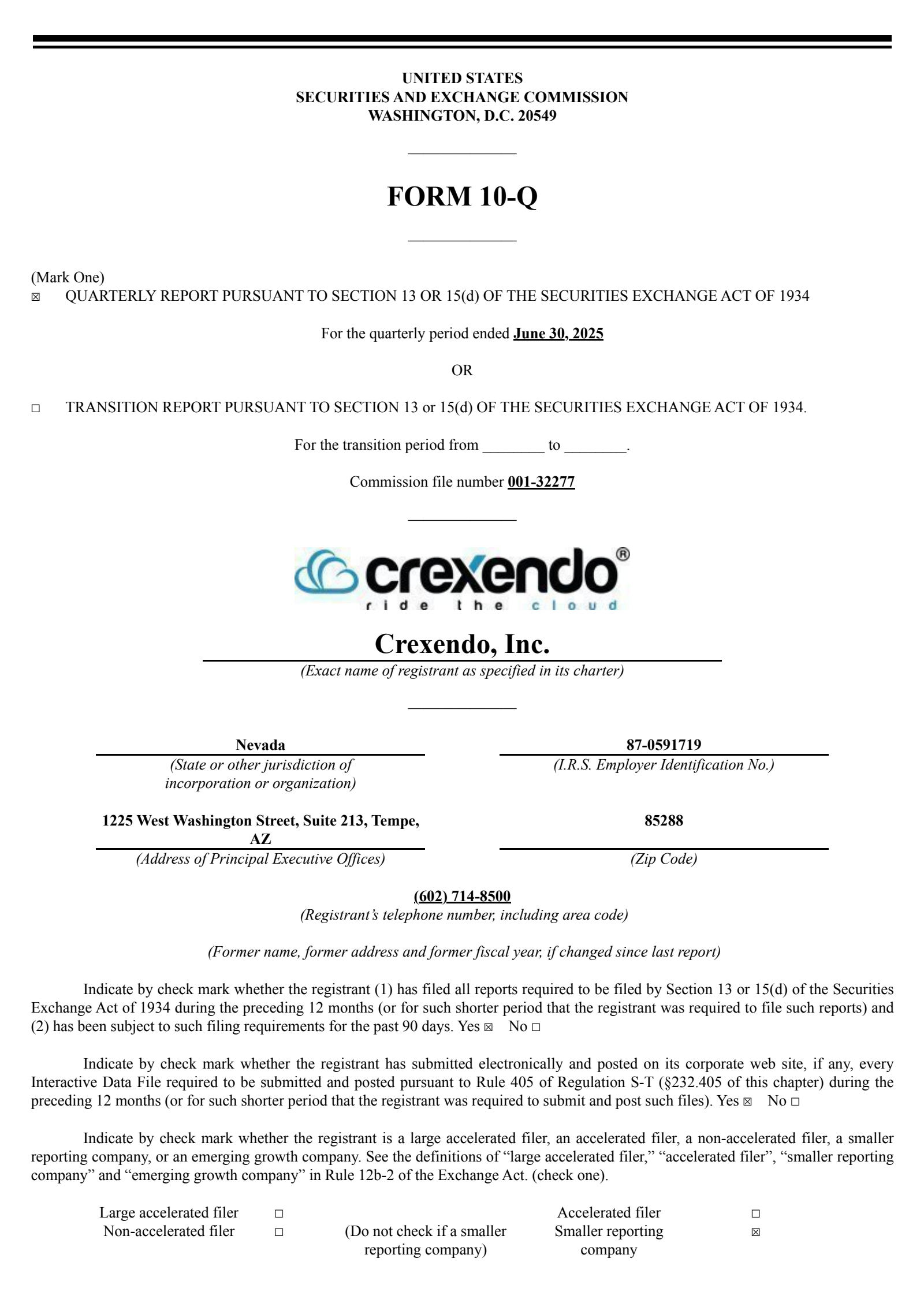 Crexendo's Q2 2025 Quarterly report