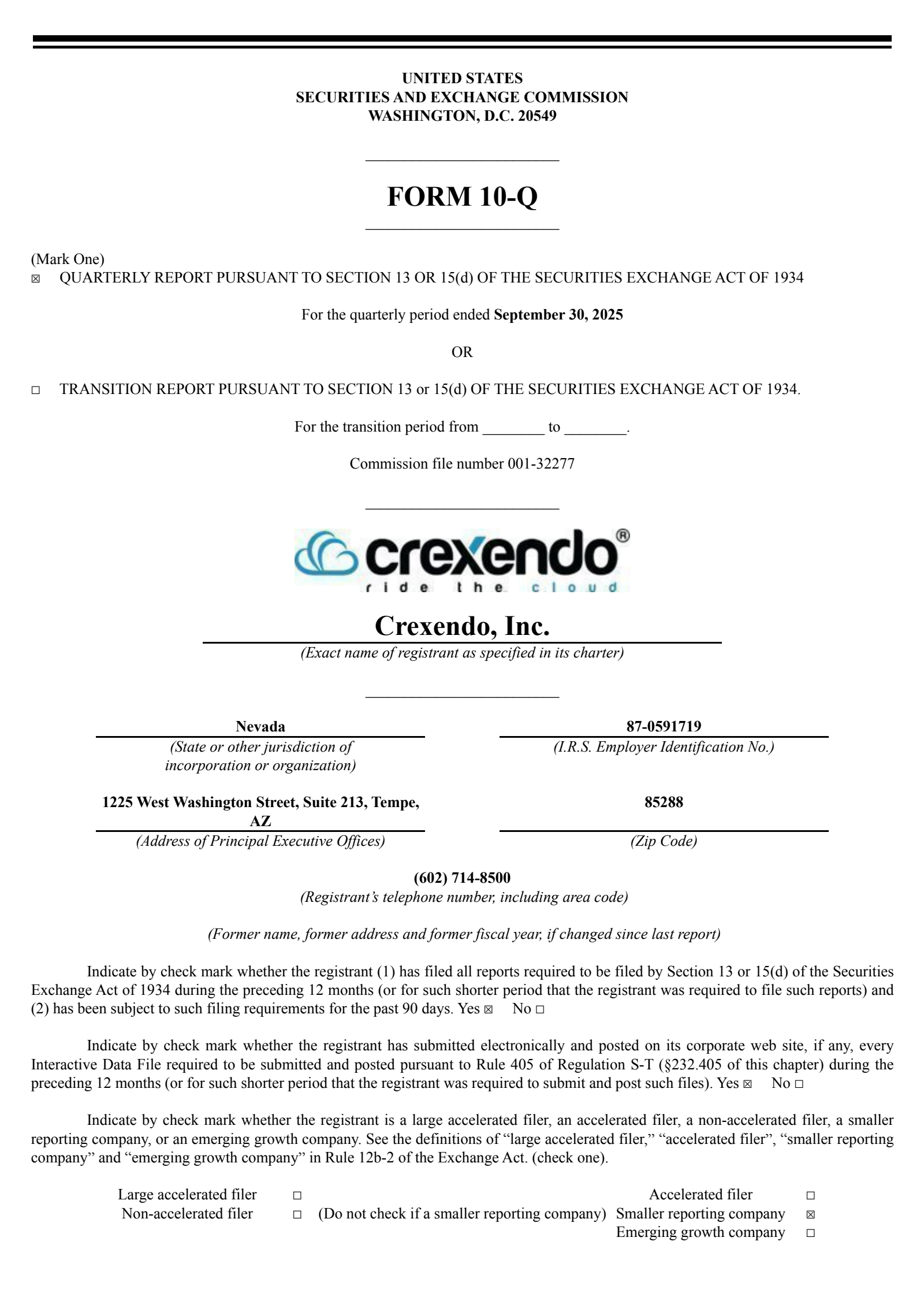 Crexendo's Q3 2025 Quarterly Report
