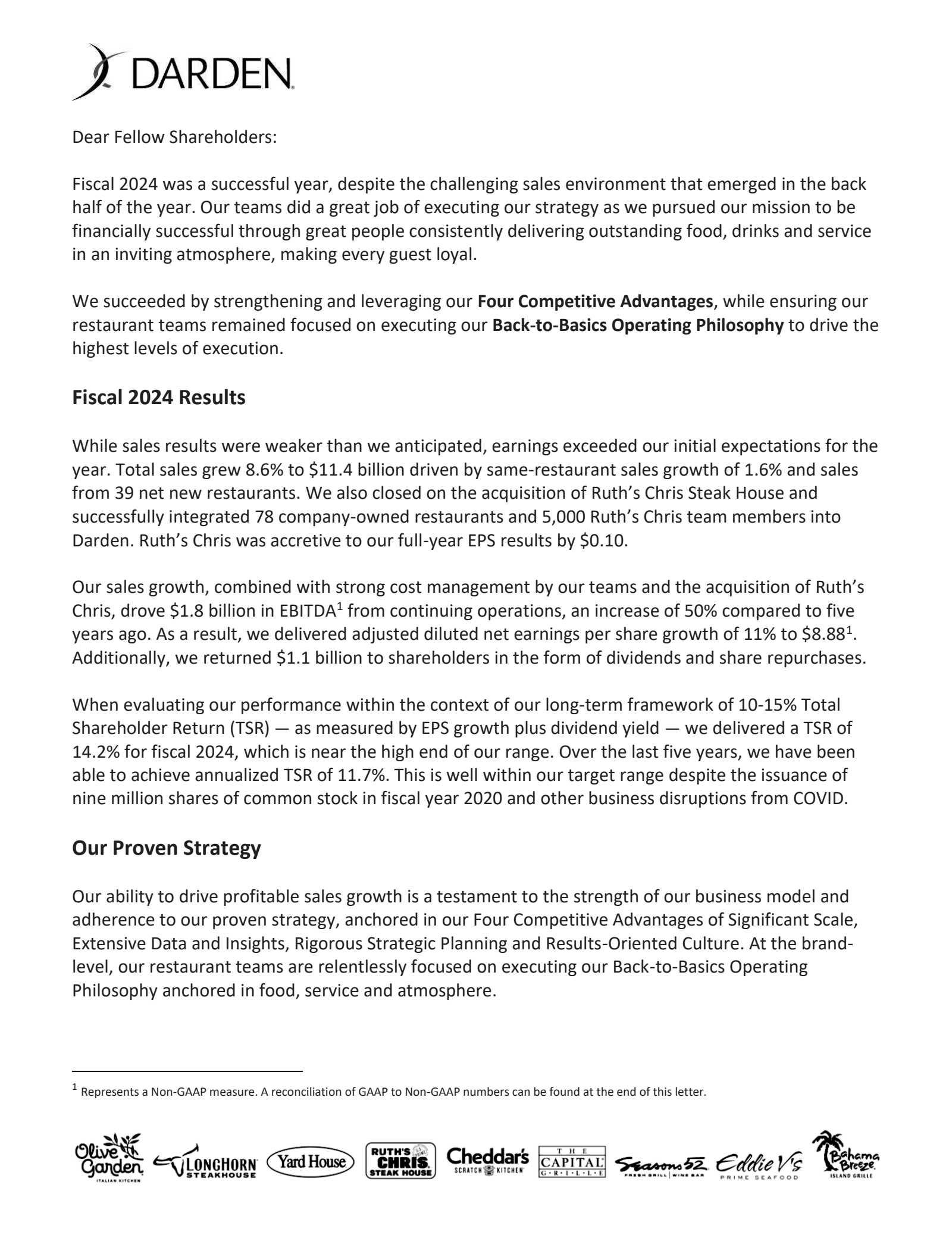 Darden Restaurants' Q4 2024 Annual report