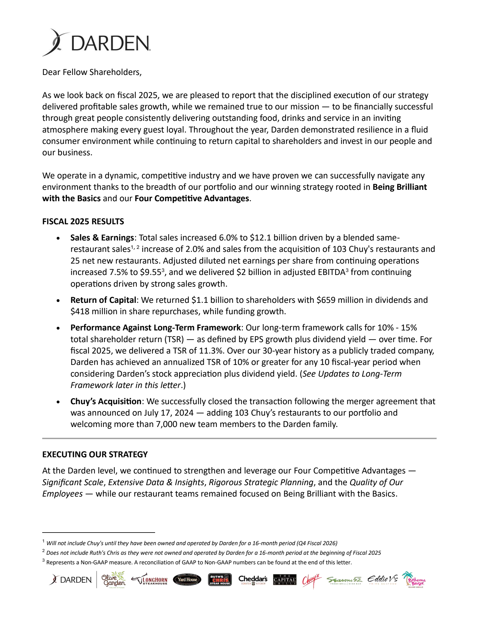 Darden Restaurants' Q4 2025 Annual report