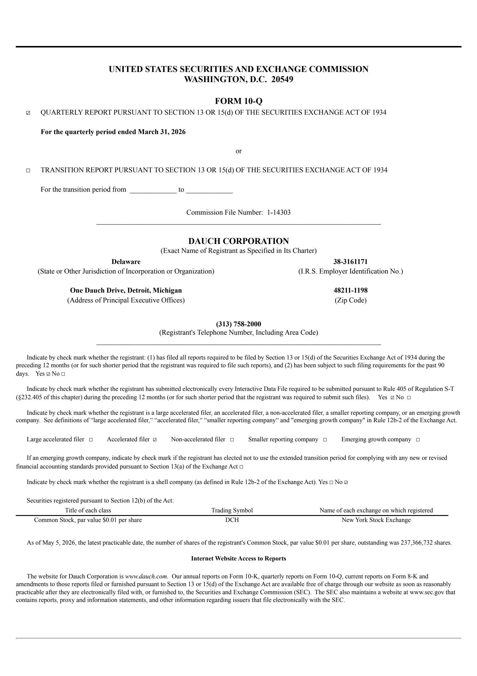 American Axle & Manufacturing's Q1 2026 Quarterly report