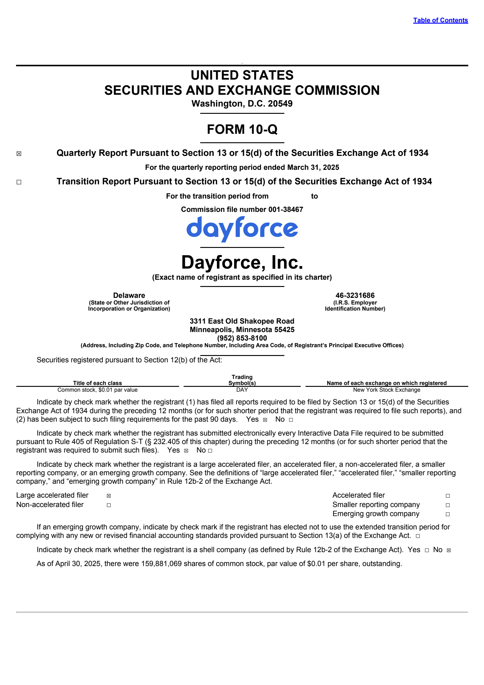 Dayforce's Q1 2025 Quarterly report