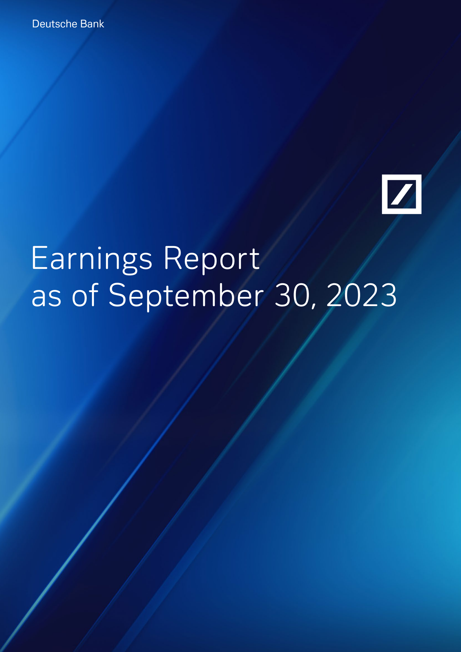 Deutsche Bank Aktiengesellschaft's Q3 2023 Interim Report