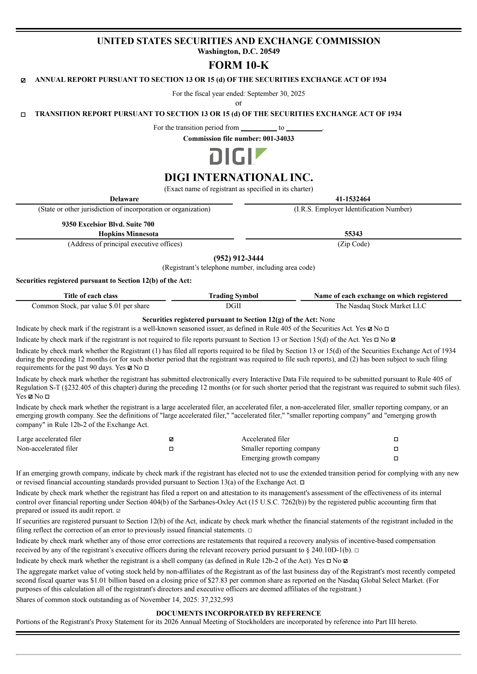 Digi International's Q4 2025 Annual Report
