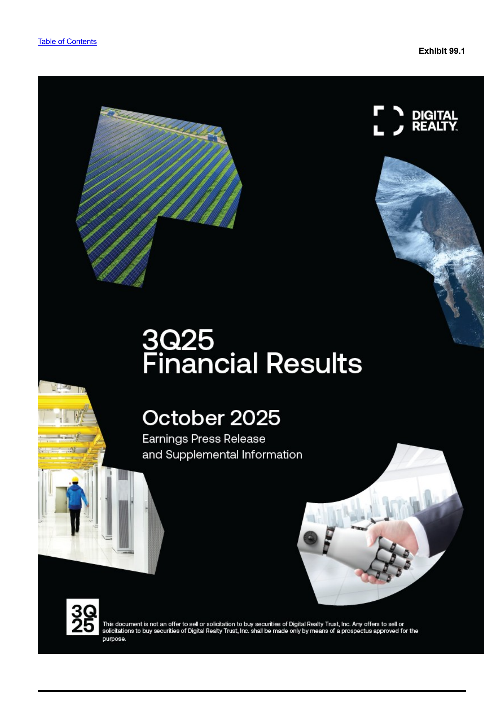 Digital Realty Trust's Q3 2025 Earnings Release