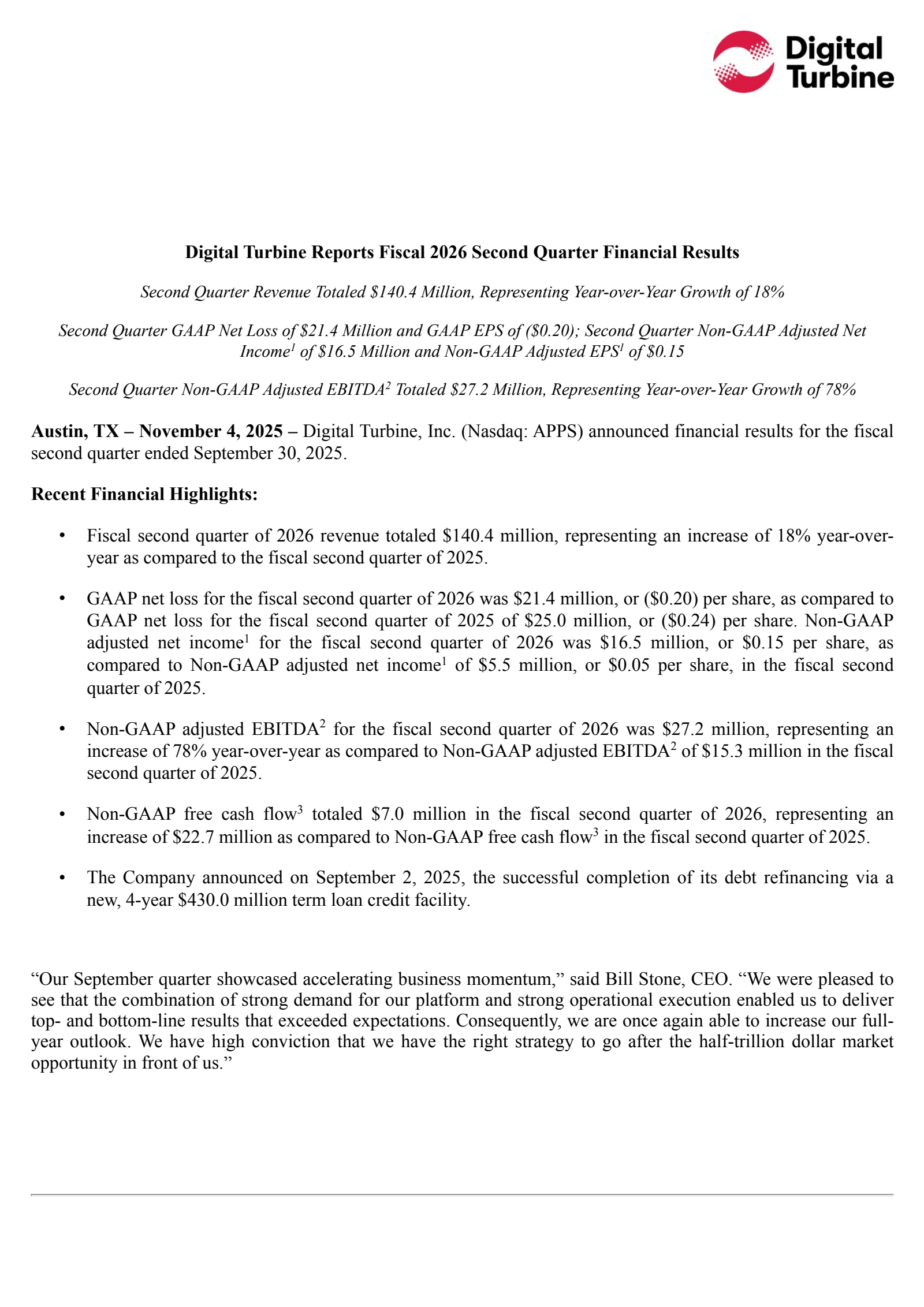 Digital Turbine's Q2 2026 Earnings Release