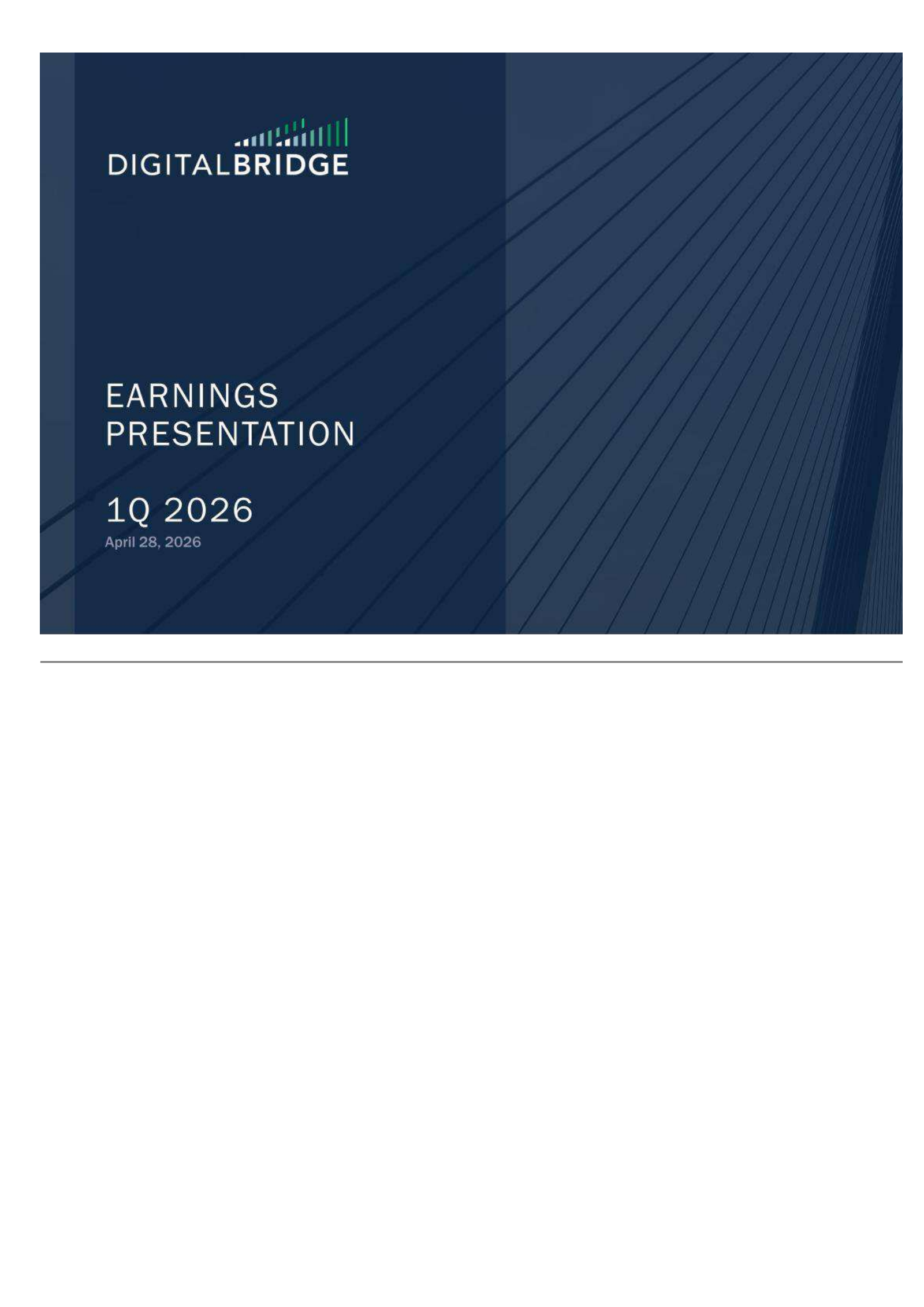 DigitalBridge Group's Q1 2026 Press Release