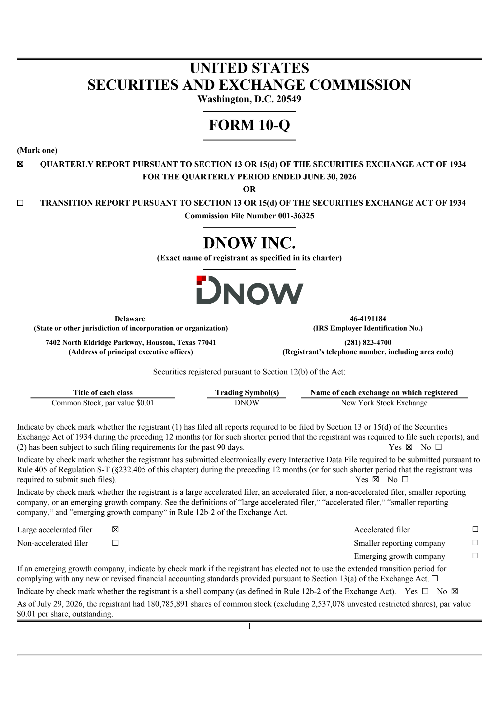 DNOW's Q2 2026 Quarterly report