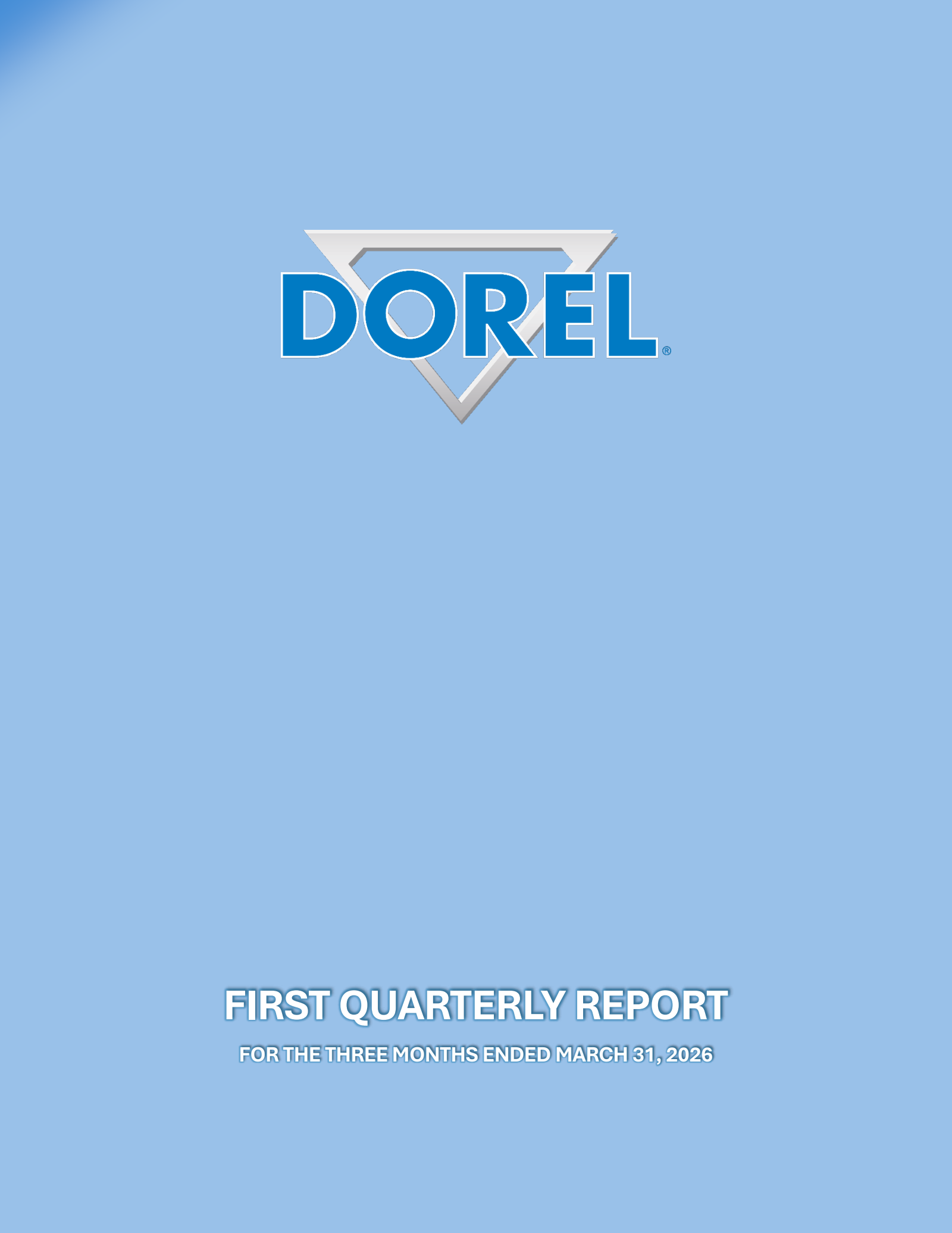 Dorel Industries' Q1 2026 Interim report