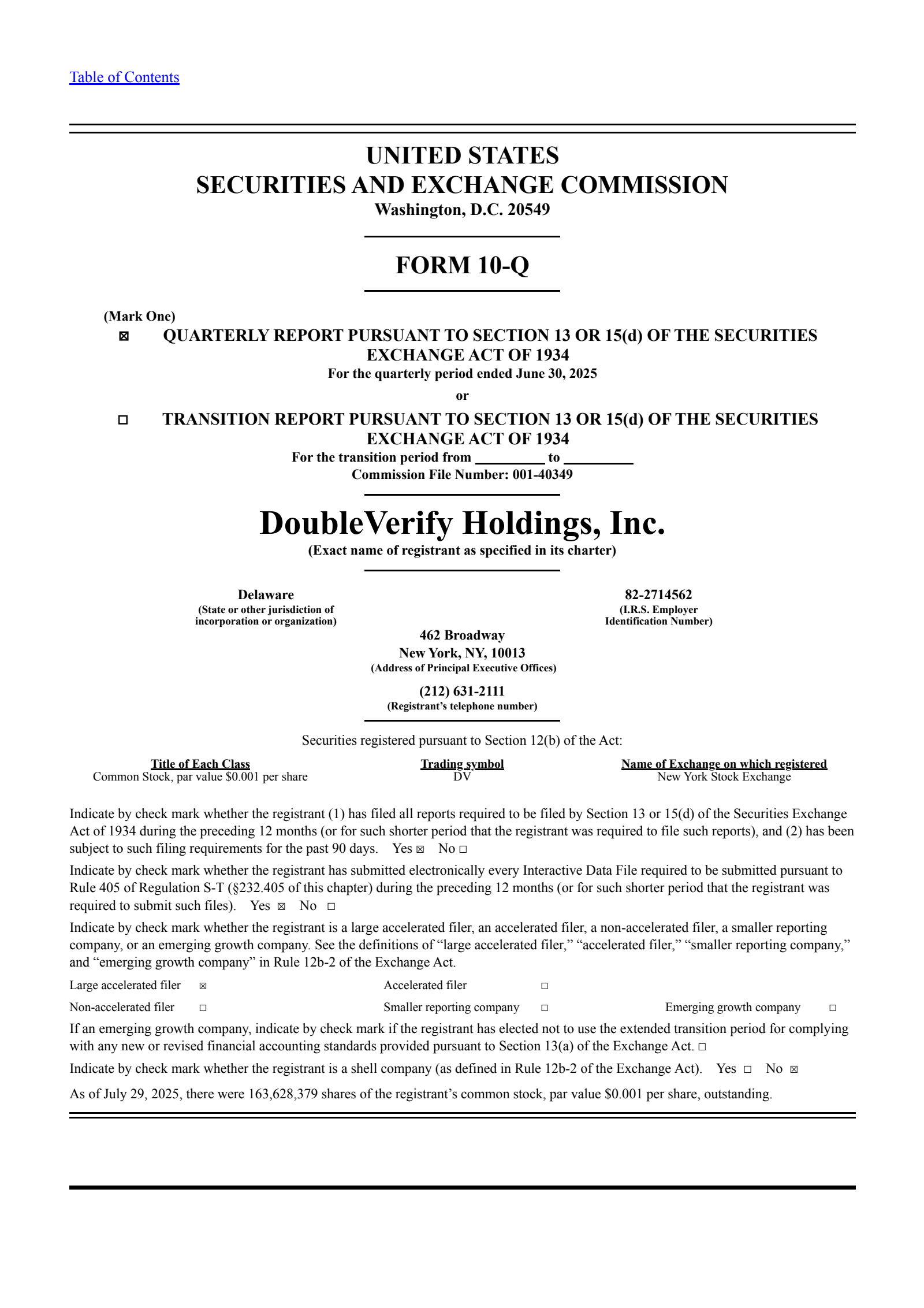 DoubleVerify's Q2 2025 Quarterly report