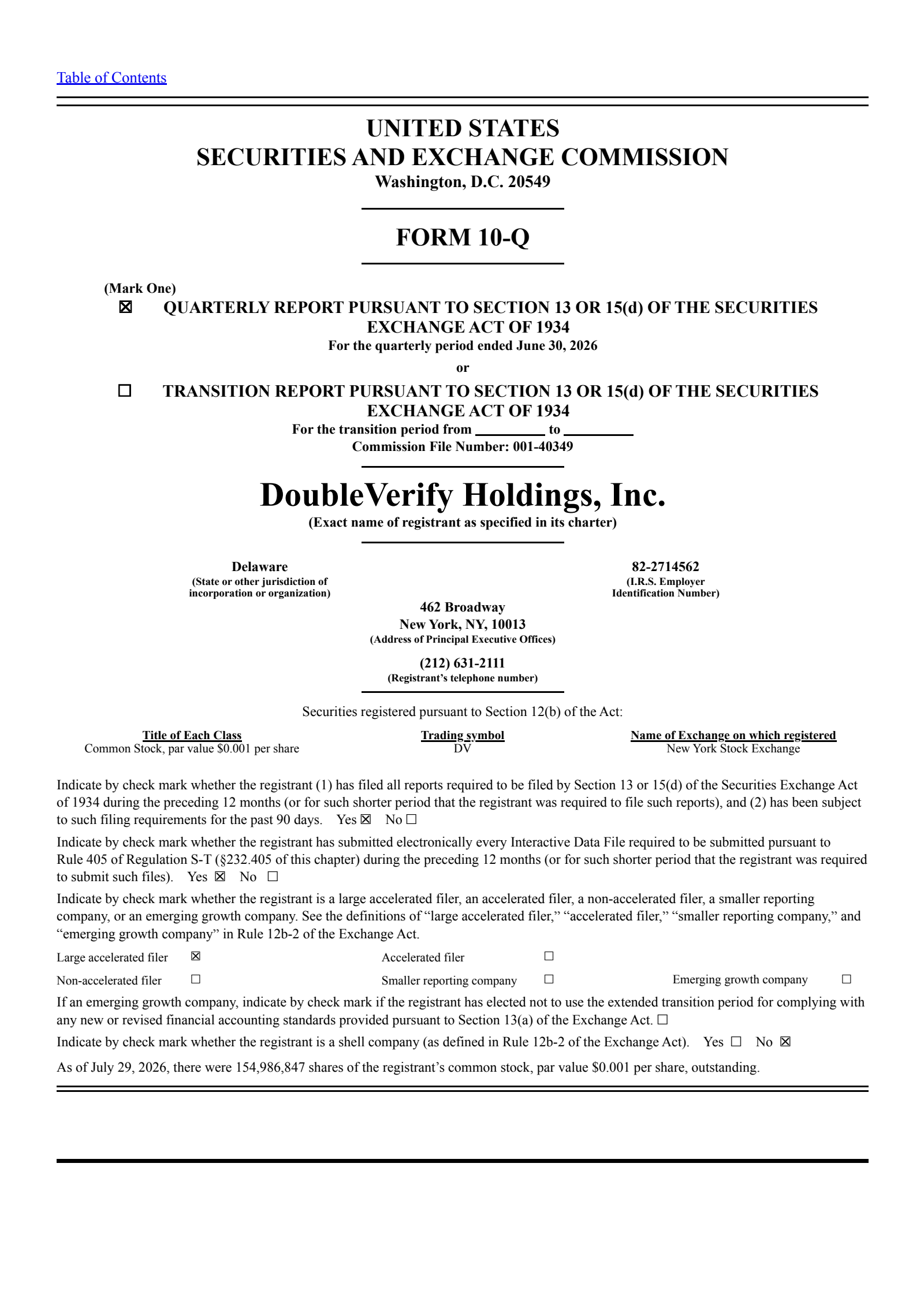 DoubleVerify's Q2 2026 Quarterly report