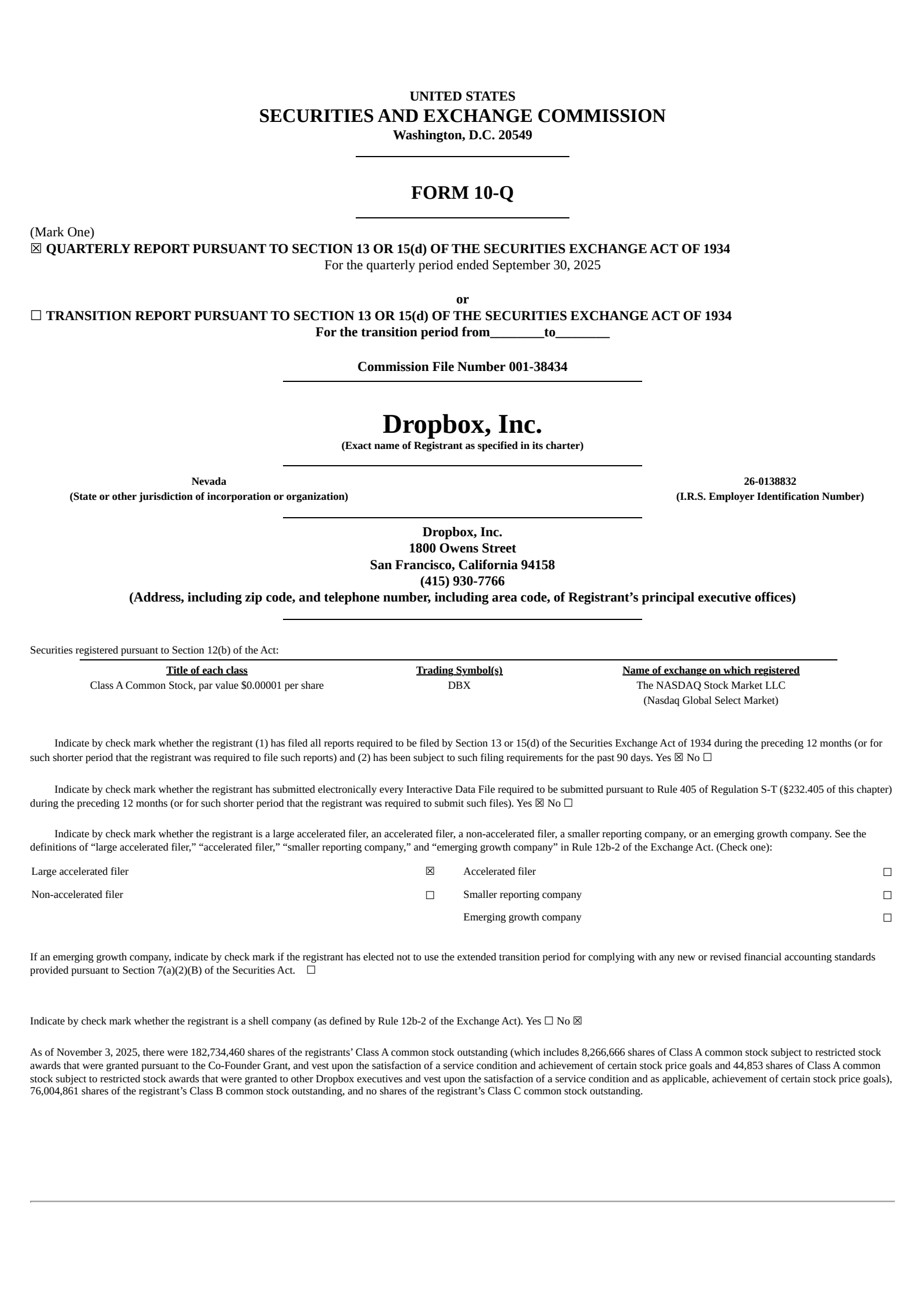 Dropbox's Q3 2025 Quarterly Report