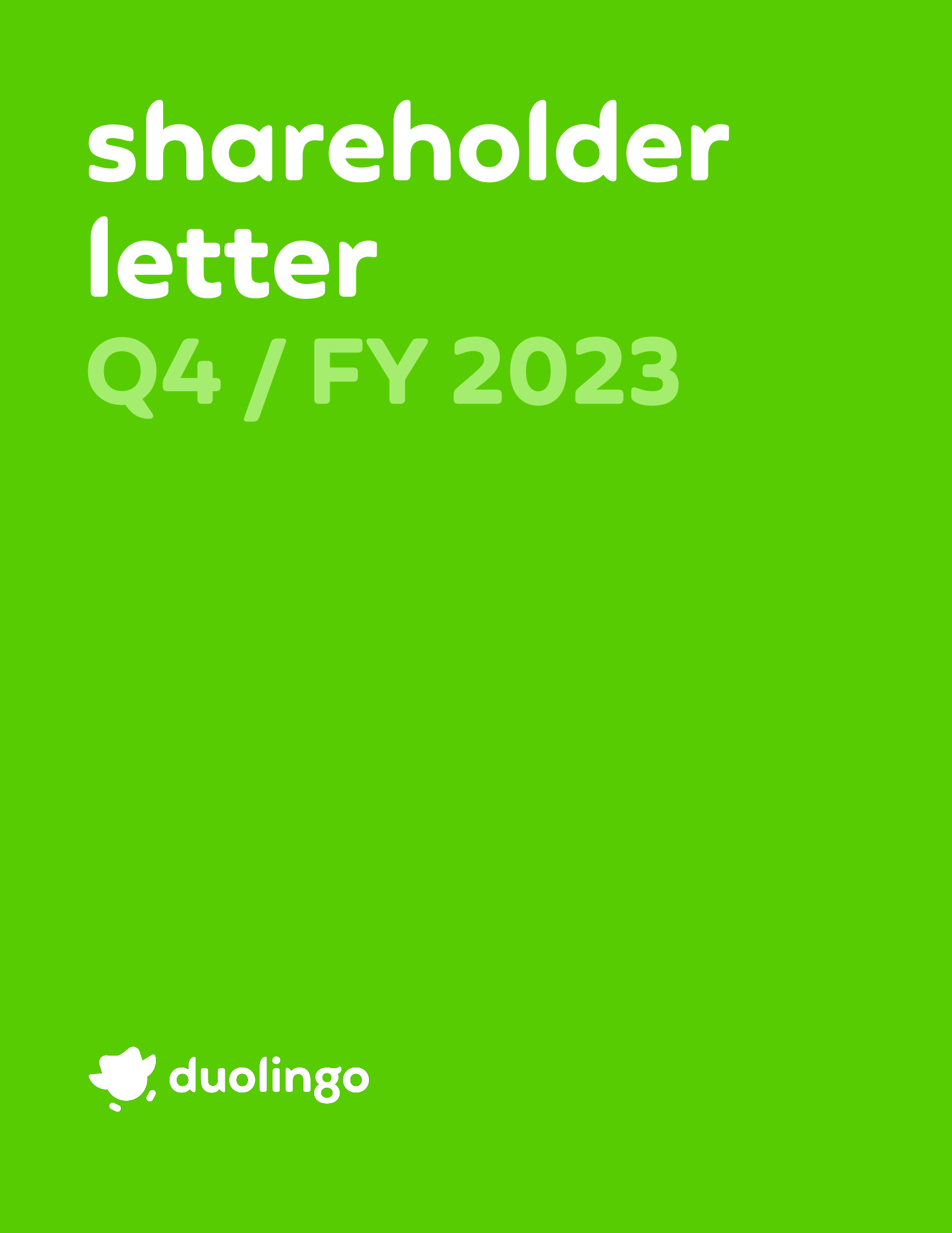 Duolingo's Q4 2023 Press Release