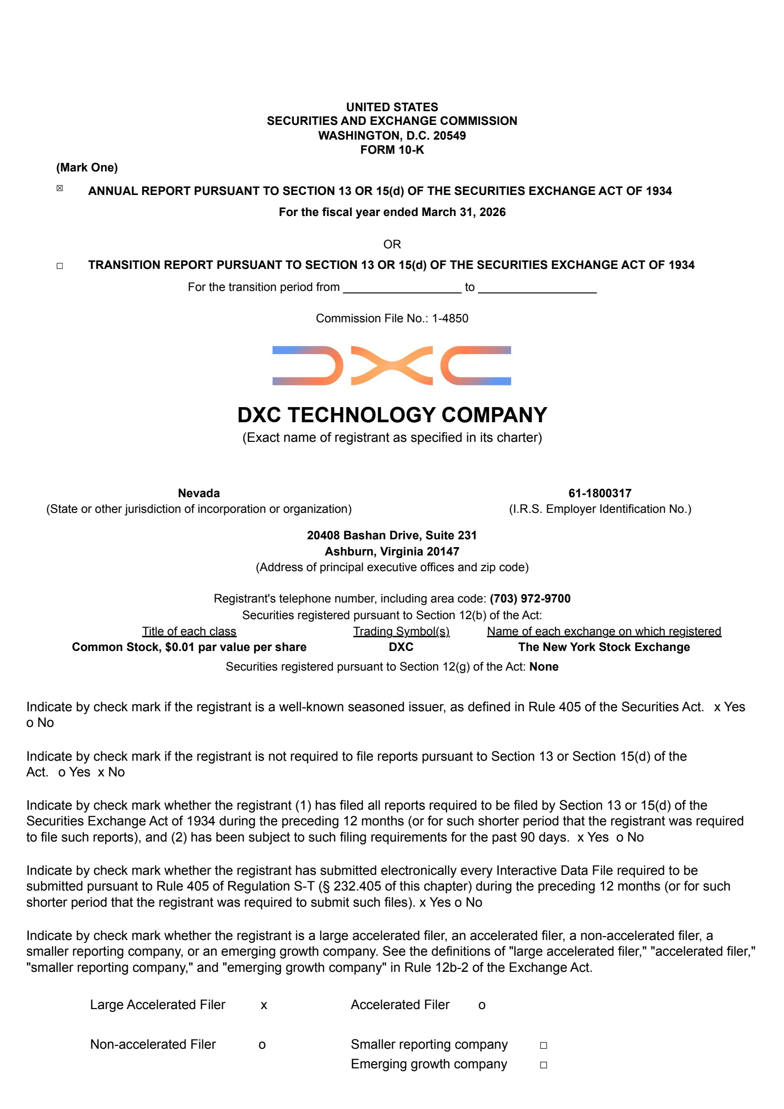 DXC Technology's Q4 2026 Annual report