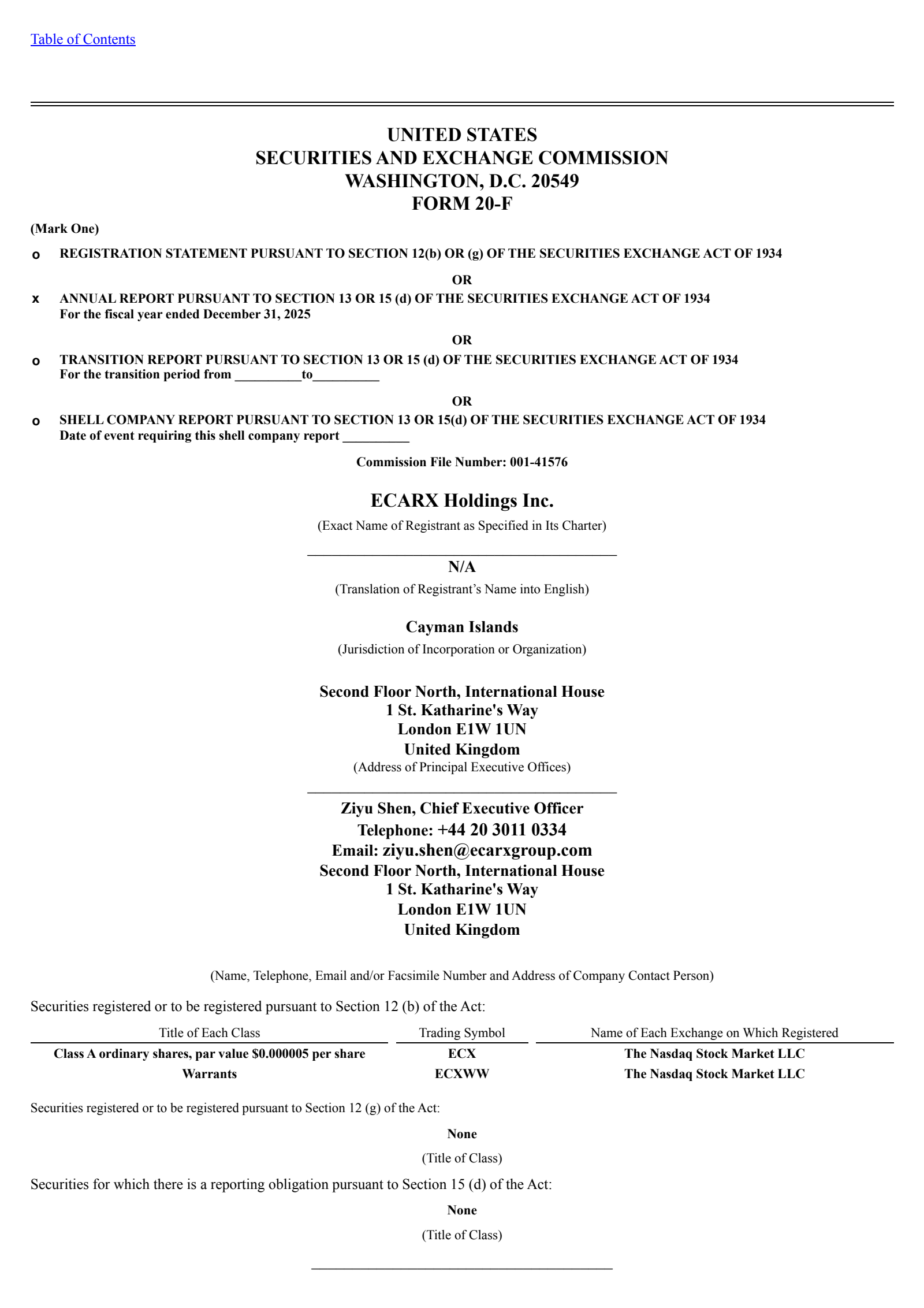 ECARX's Q4 2025 Annual report